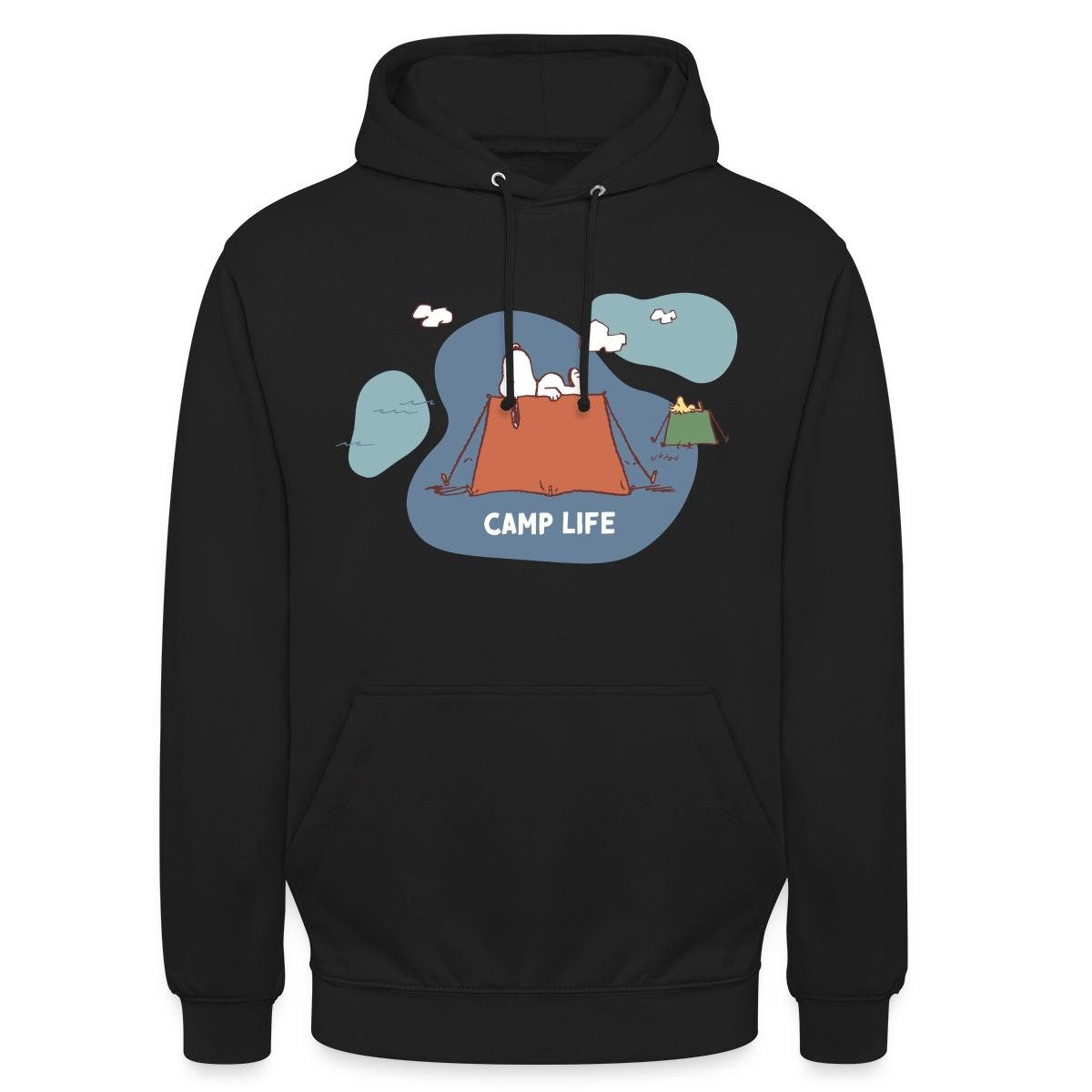 Spreadshirt Hoodie Peanuts Snoopy Camp Life Zelt Camping Unisex Hoodie (1-tlg)