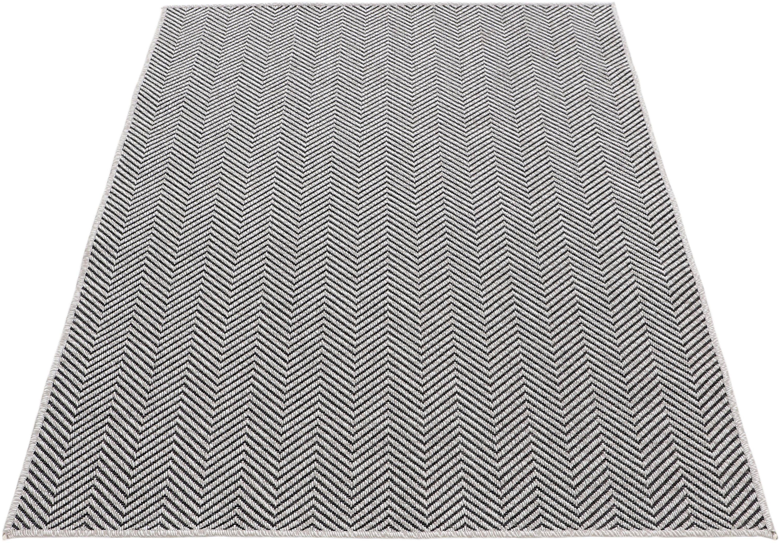 Teppich Boho 106, carpetfine, mm, Flachgewebe, Sisal Außenbereich Höhe: 4 Optik, rechteckig, robustes UV-beständig