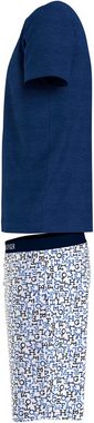 Tommy Hilfiger Underwear Pyjama CN SS SHORT WOVEN SET (Set, 2 tlg., 2er) mit Markenlabel