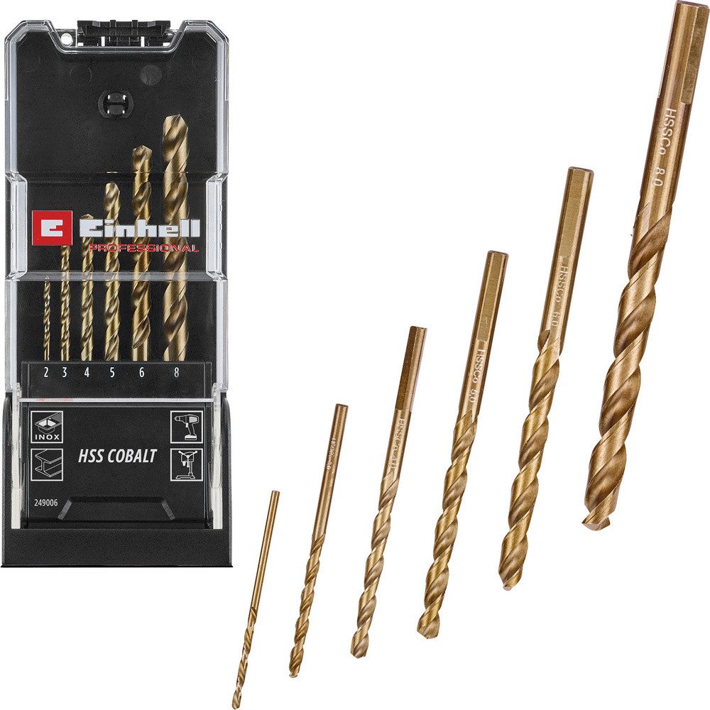 Einhell Metallbohrer Einhell 249006 HSS-Co Metall-Spiralbohrer-Set 2 mm, 3 mm, 4 mm, 5 mm