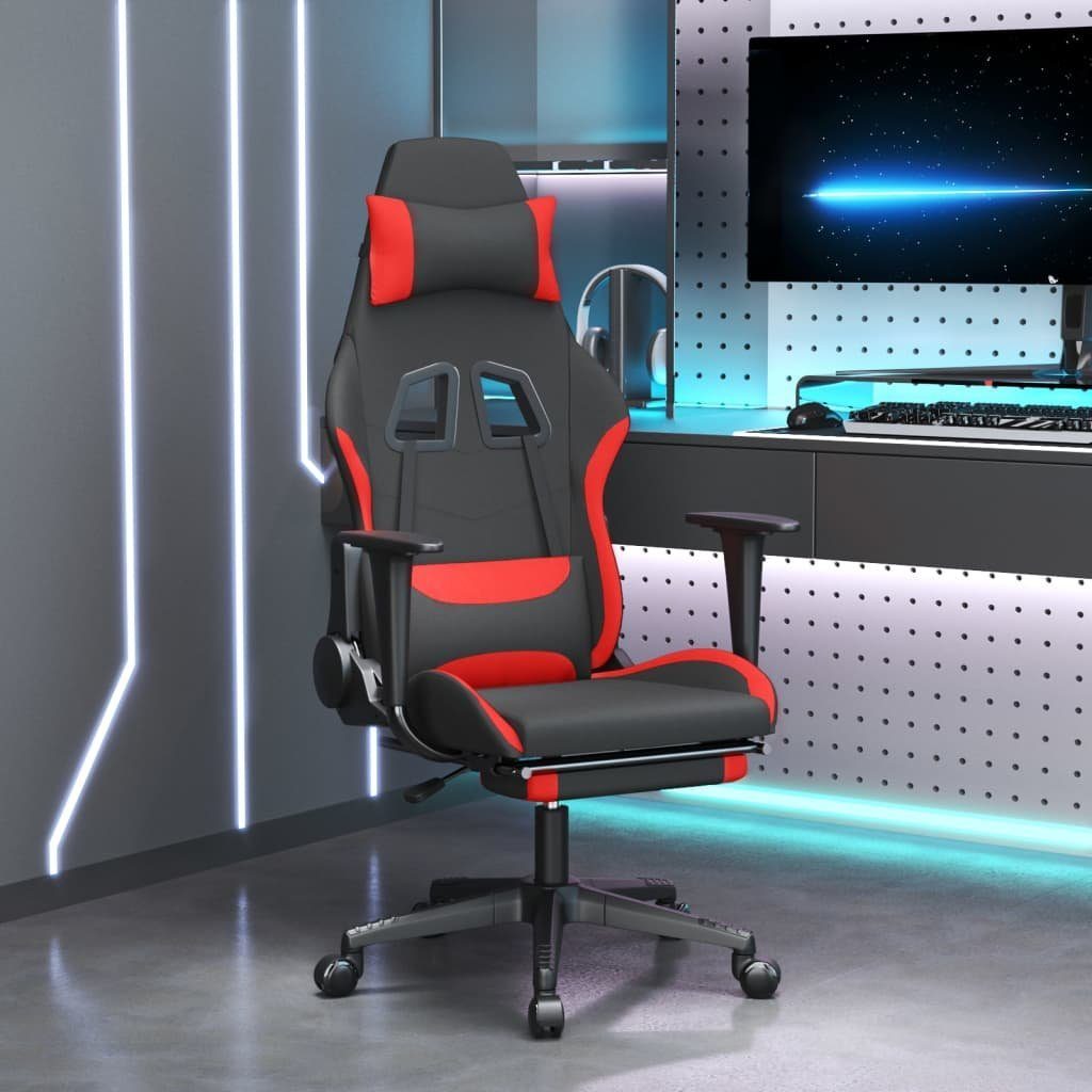 vidaXL Gaming-Stuhl »Gaming-Stuhl mit Massagefunktion Schwarz und Hellgrün  Stoff« (1 St)