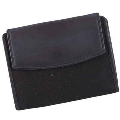 Sunsa Geldbörse 81121 Unisex Vintage Leder Geldbeutel Brieftasche Portemonnaie, echt Leder, Unisex, mit RFID Schutz, zeitlos, Canvas, Vintage Style
