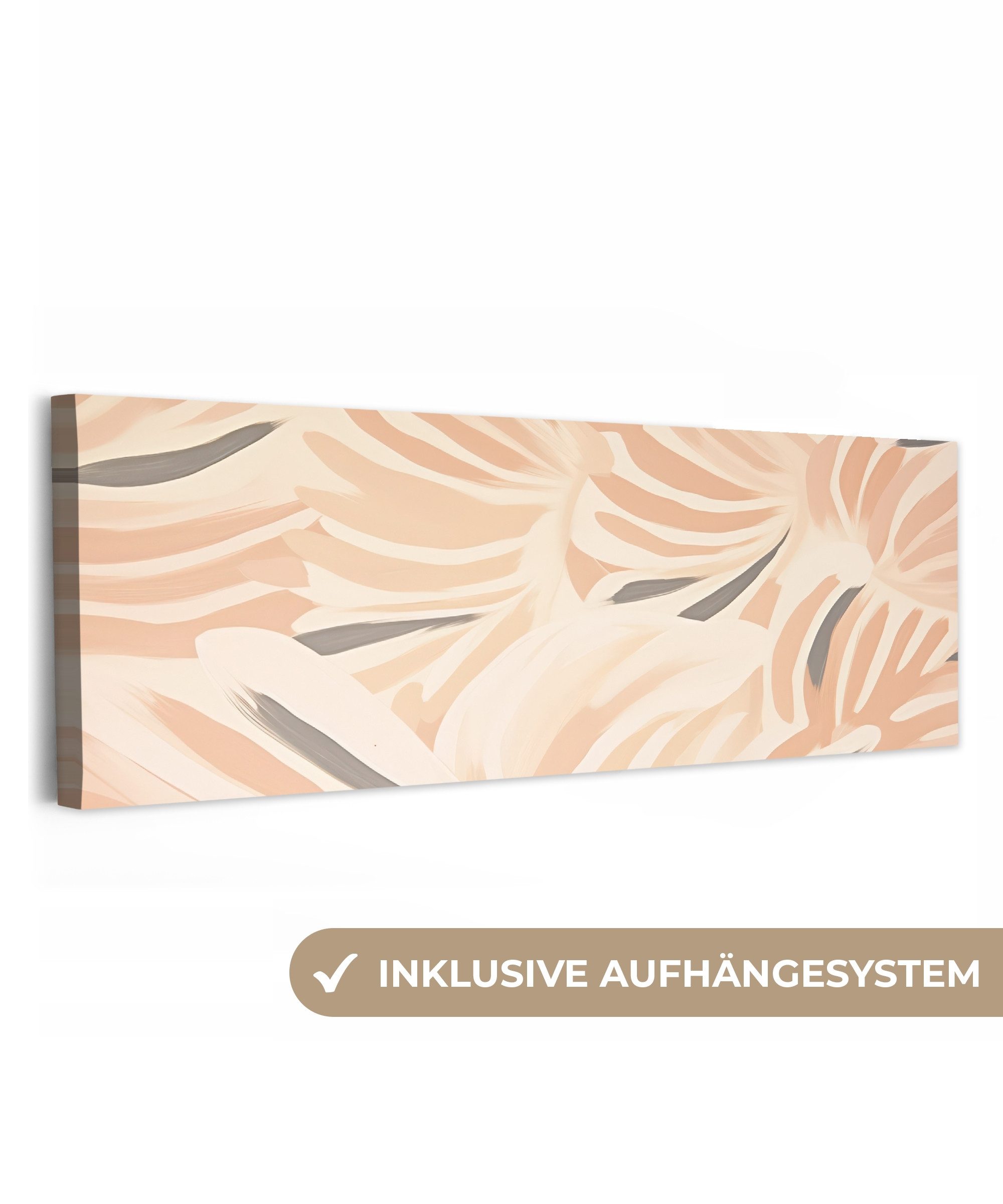 OneMillionCanvasses® Leinwandbild Panorama Pastell - Kunst - Abstrakt, Fotodruck (1 St), Wandbild, Deko Schlafzimmer Wohnzimmer Flur 60x20 cm