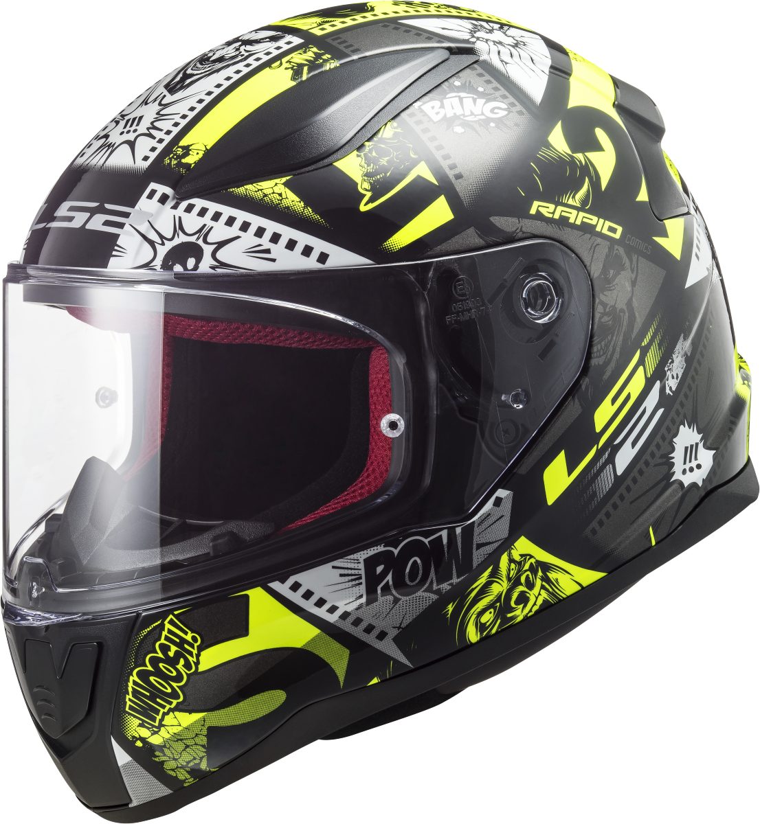 LS2 Motorradhelm LS2 Rapid Mini Vignette Schwarz Gelb