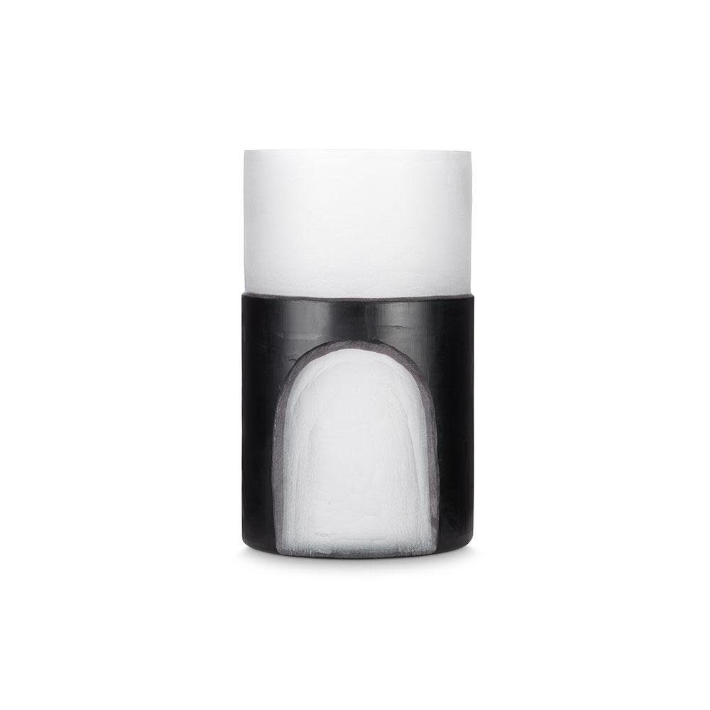 Tom Dixon Dekovase Vase Carved Schwarz (Mittel)