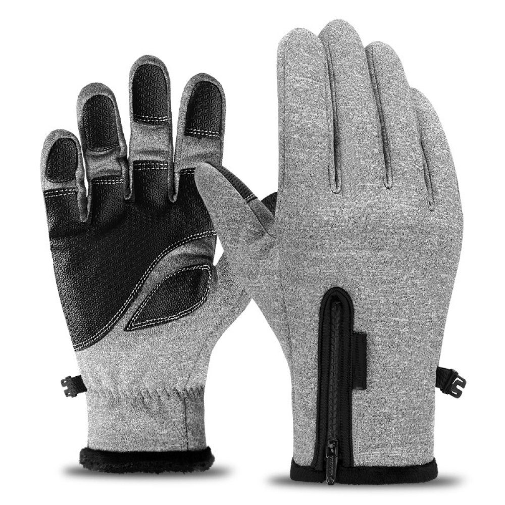 Lubgitsr Fleecehandschuhe Winter Thermo-Handschuhe Herren Damen Touchscreen Anti-Rutsch Stil 2