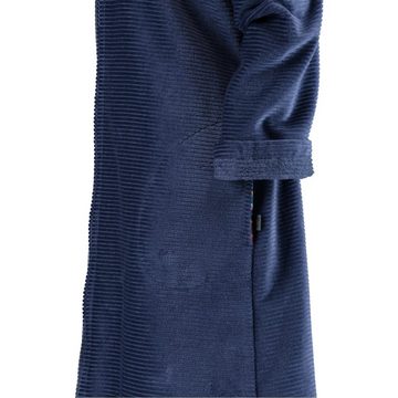 Cawö Damenbademantel, Kurzform, Baumwolle, Kapuze, Reißverschluss, Mit einem Reißverschluss