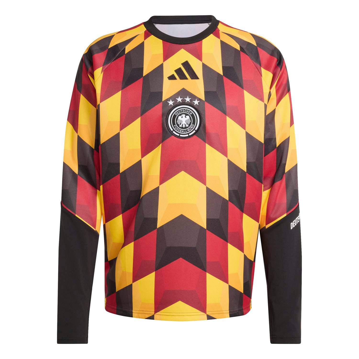 adidas Performance Langarmshirt Germany 26 Home Pre Match Warm Top schwarz/gelb/rot Herren
