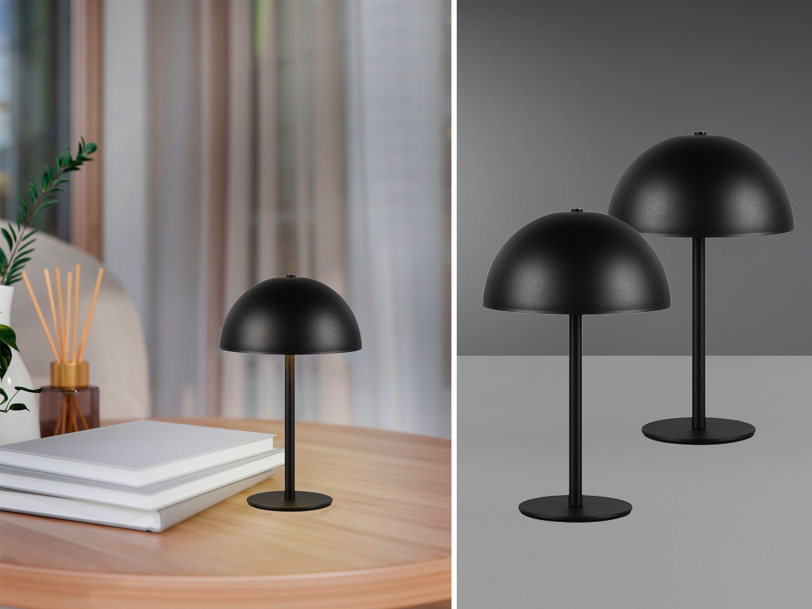 Reality Leuchten USB-Tischleuchte, 2er SET kabellos-e Akku Pilzlampen, klei günstig online kaufen