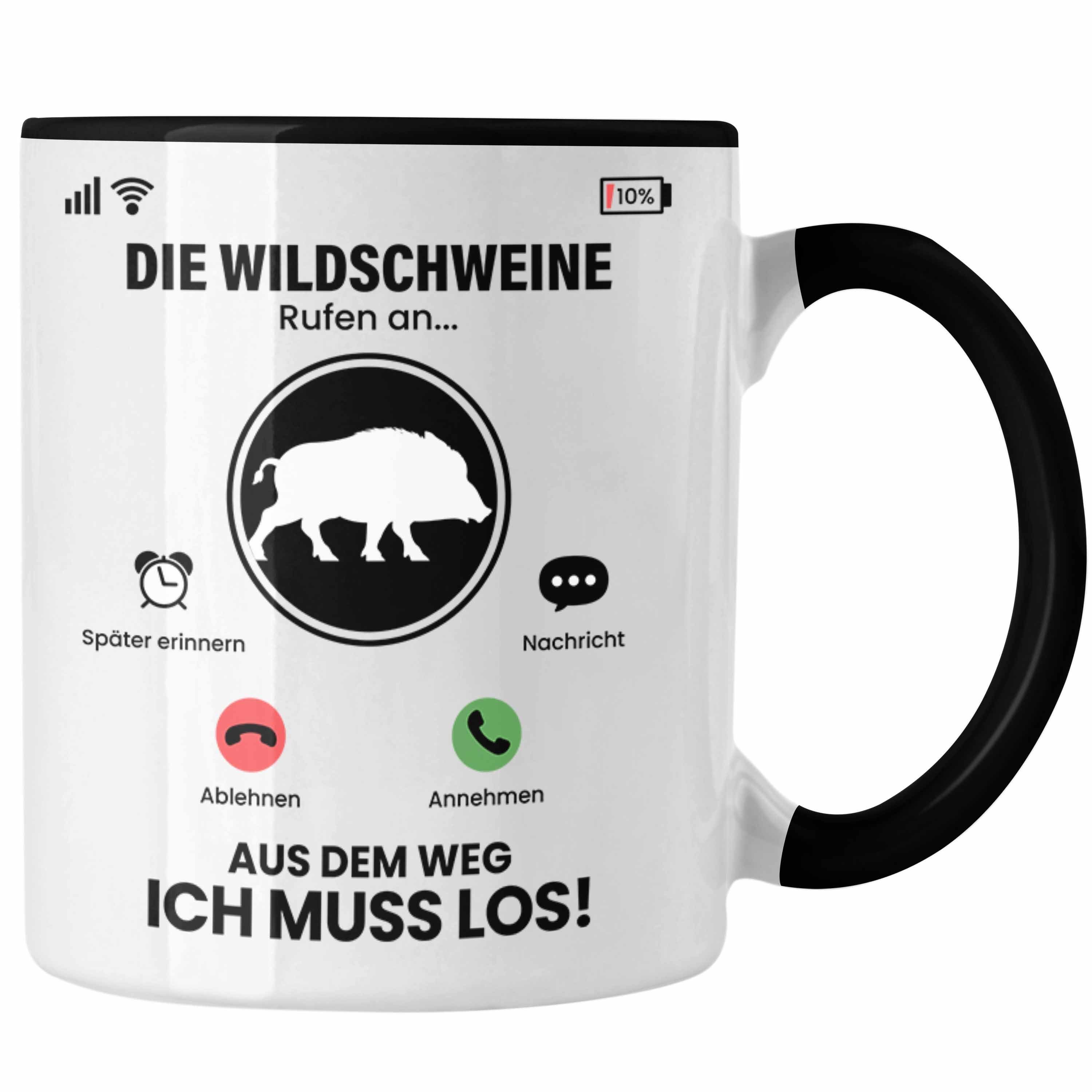 Trendation Tasse Die Wildschweine Rufen An Tasse Geschenk für Wildschweine Züchter Besi Schwarz
