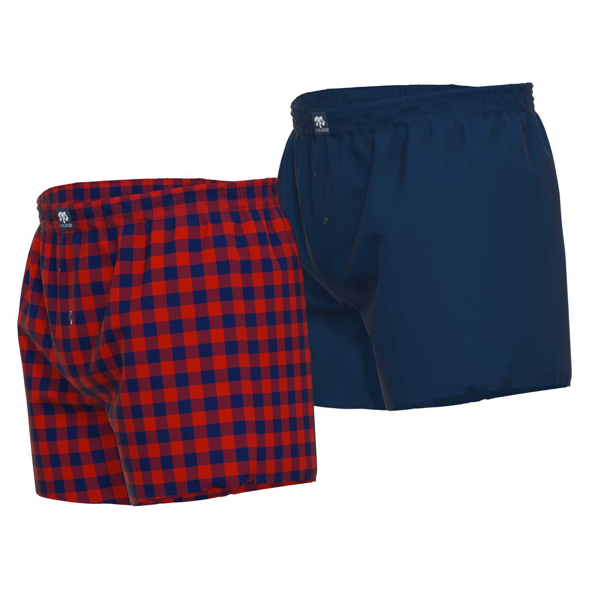 Unterwäsche Pack Boxer 2er CECEBA Web-Boxershorts, rot - kariert