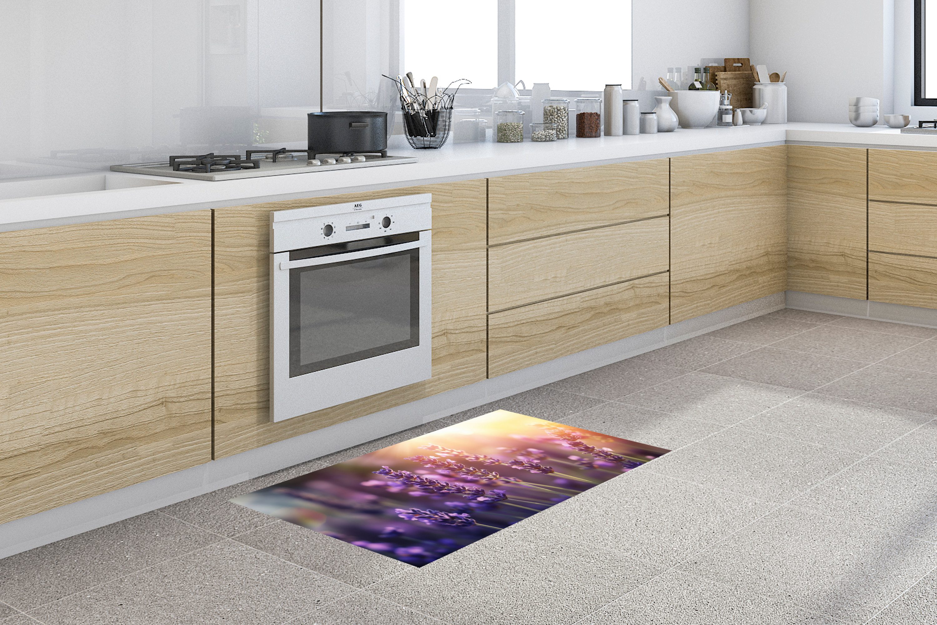 MuchoWow Küchenläufer Lavendelblüten - Lila - günstig online kaufen