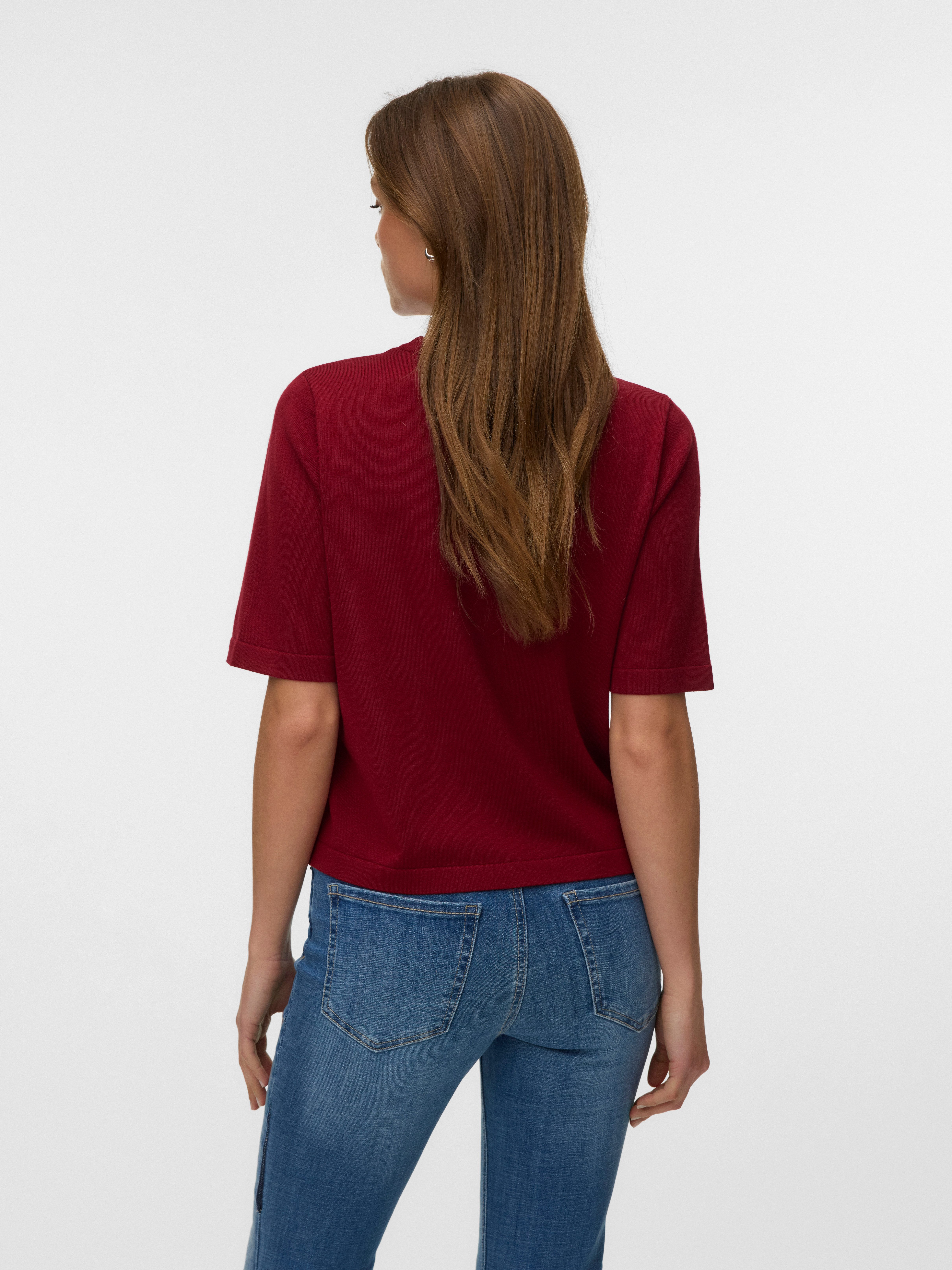 Vero Moda Kurzarmpullover VMSILJE 2/4 O-NCK OVERSIZE PULL GA NOOS Viskosemischung, oversize