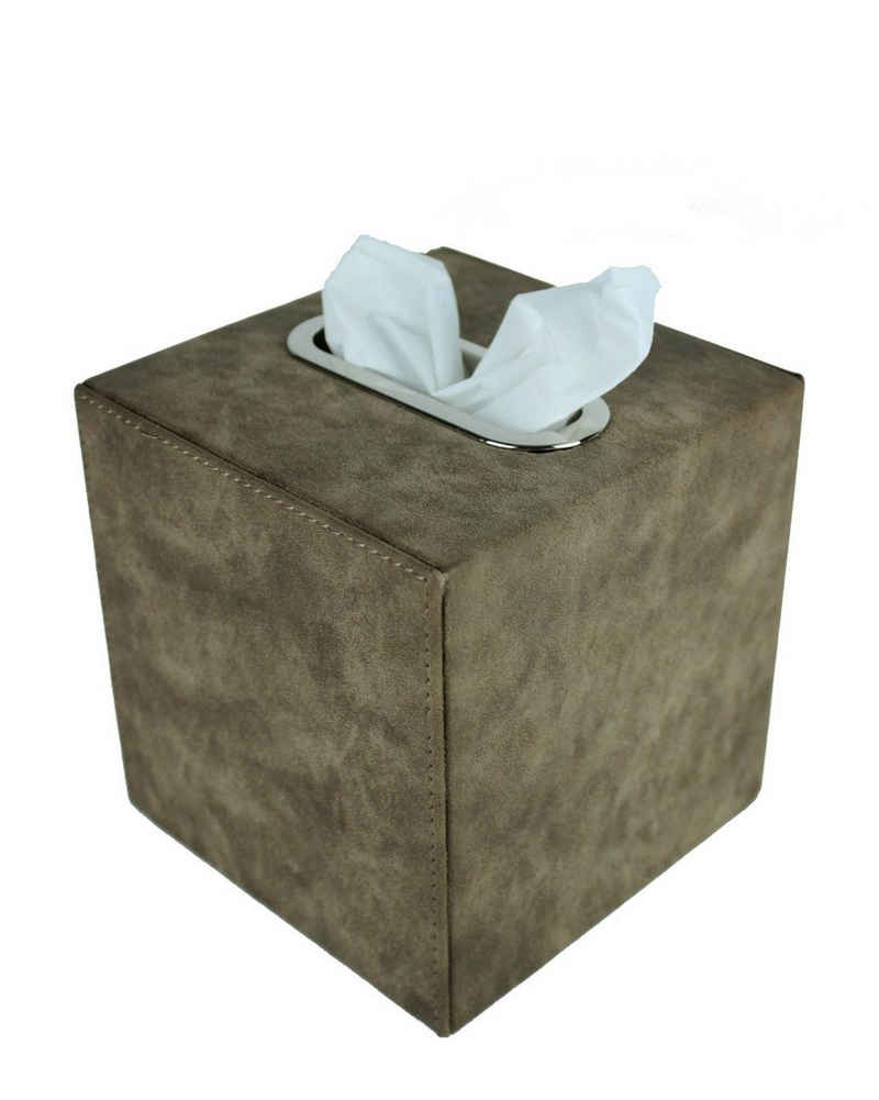 Signature Home Collection Papiertuchbox Papiertuchbox Wildleder Kunstleder für Taschentücher (1 Stück, 1x Taschentücherbox), beschichtete Oberfläche, wasserabweisend