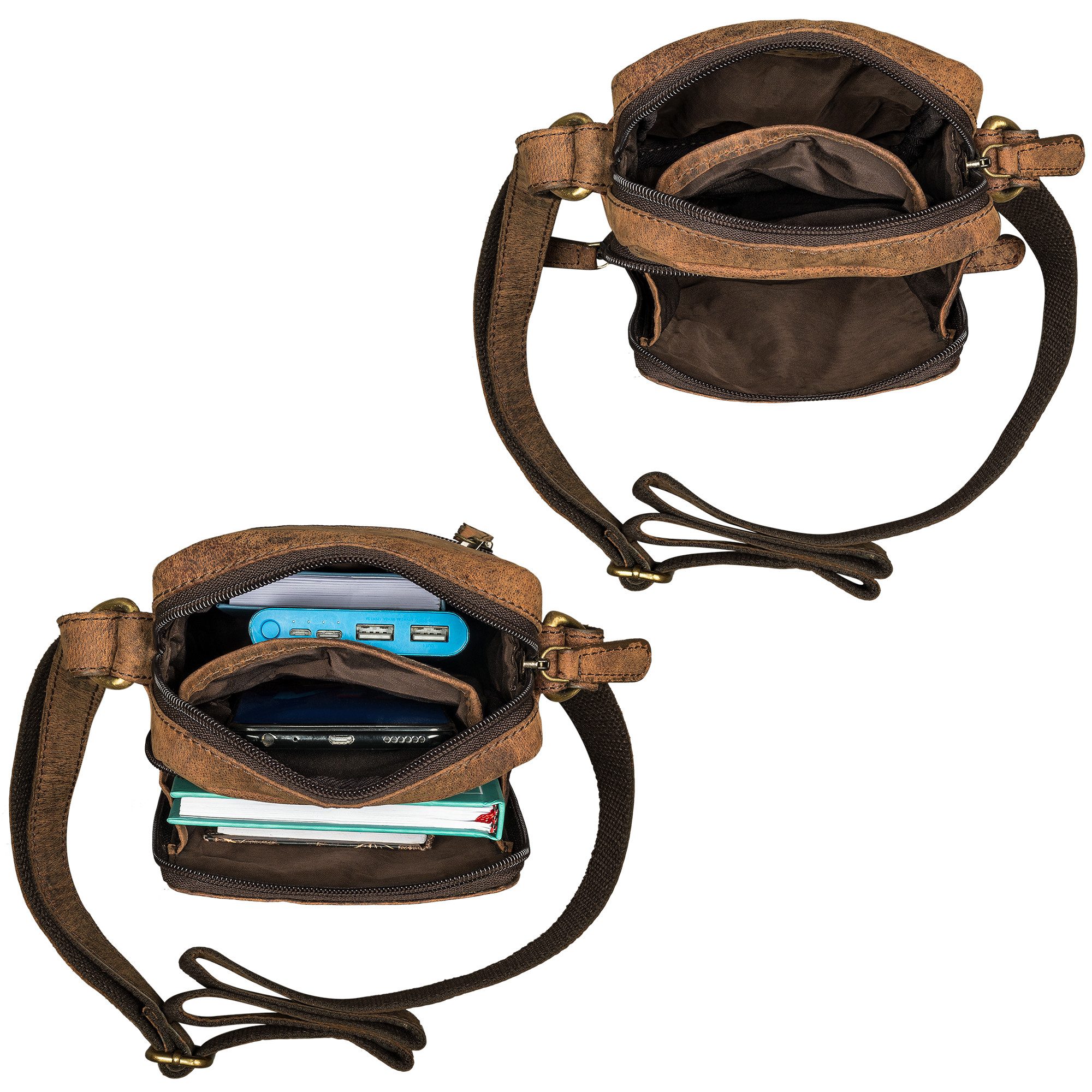 STILORD Schultertasche "Luigi'' Umhängetasche Herren Klein Leder Herrentasche zum Umhängen