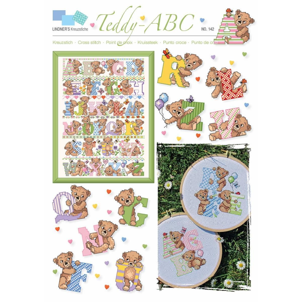 Lindner´s Kreuzstiche Kreativset Lindner´s Kreuzstich Zählmuster Vorlage "Teddy-ABC", 142, (embroidery kit by Marussia)