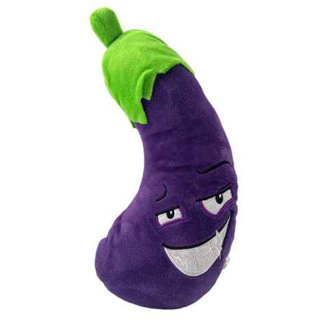 soma Kuscheltier Plüschtier Boba Aubergine Kuscheltier Gemüse 18 cm Kaufladenzubehör (1-St), Super weicher Plüsch Stofftier Kuscheltier für Kinder zum spielen