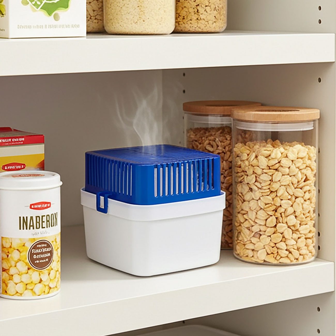 Ultra Fresh ® Luftentfeuchter Schimmel-Stopper Luftentfeuchter 1,8L mit 2x Granulat für Keller & Co., Kann unabhängig vom Stromnetz eingesetzt werden