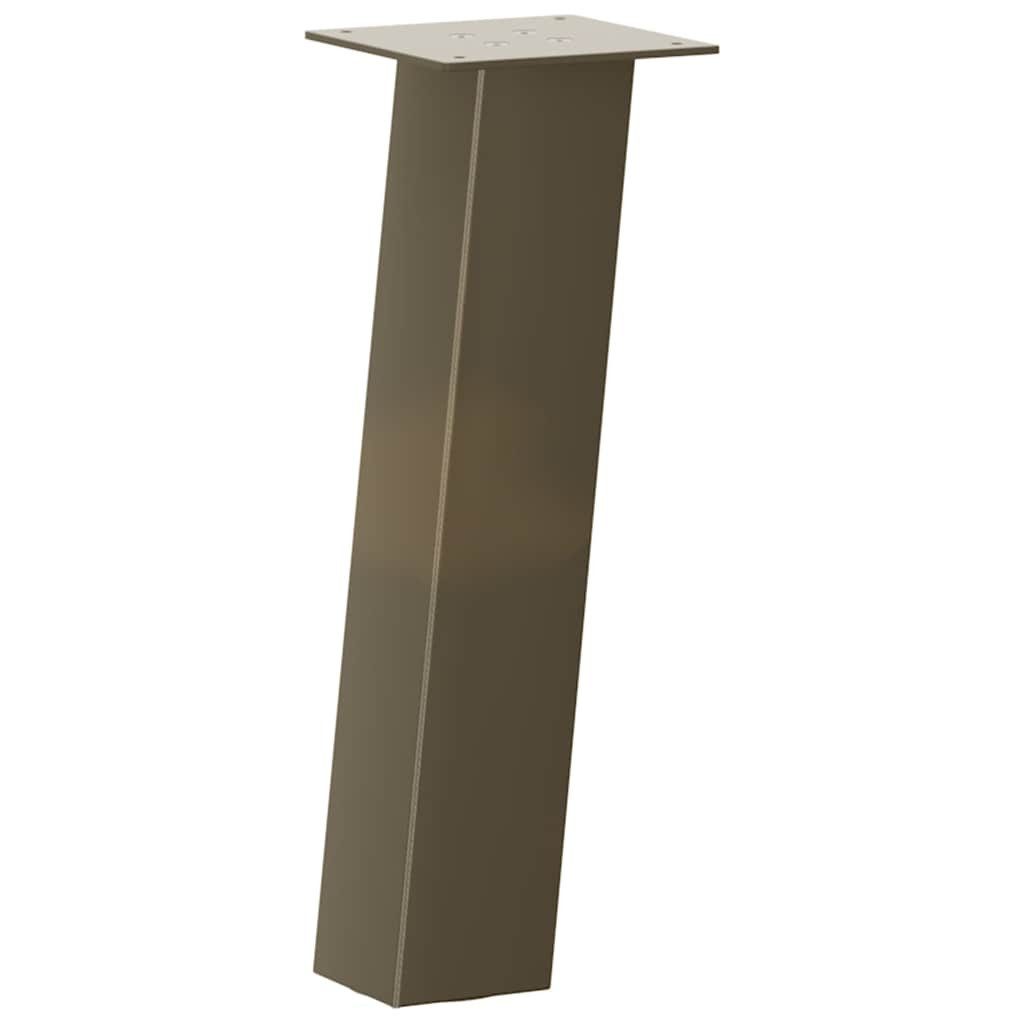 vidaXL Tischbein Couchtischbeine 4 Stk. Naturstahl 42 cm Stahl