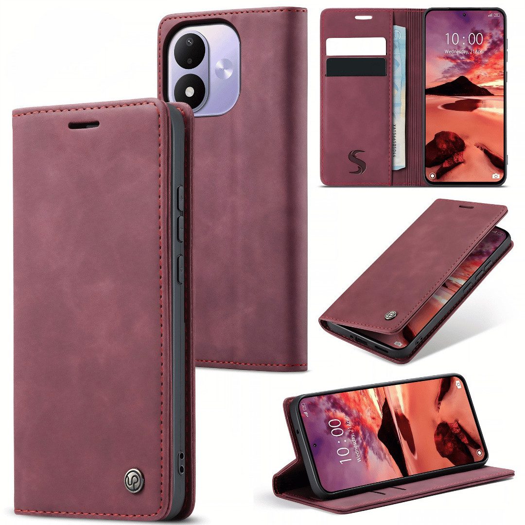 SmartUP Smartphone-Hülle für Xiaomi Redmi Note 17 5G Klapphülle Fliphülle Tasche Case Cover 6,99, integrierte Standfunktion, Kartenfächer