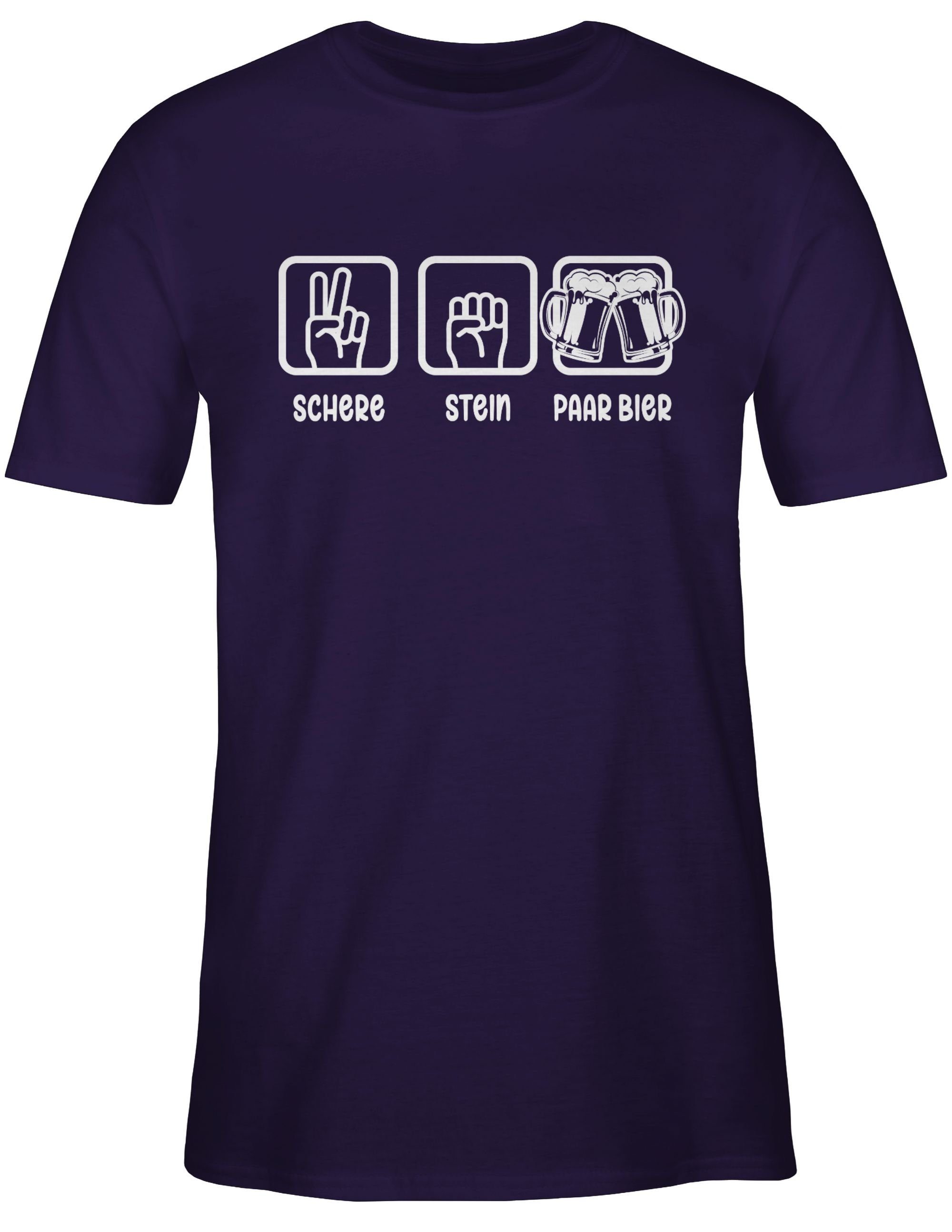 Shirtracer T-Shirt Schere Stein Paar Bier günstig online kaufen