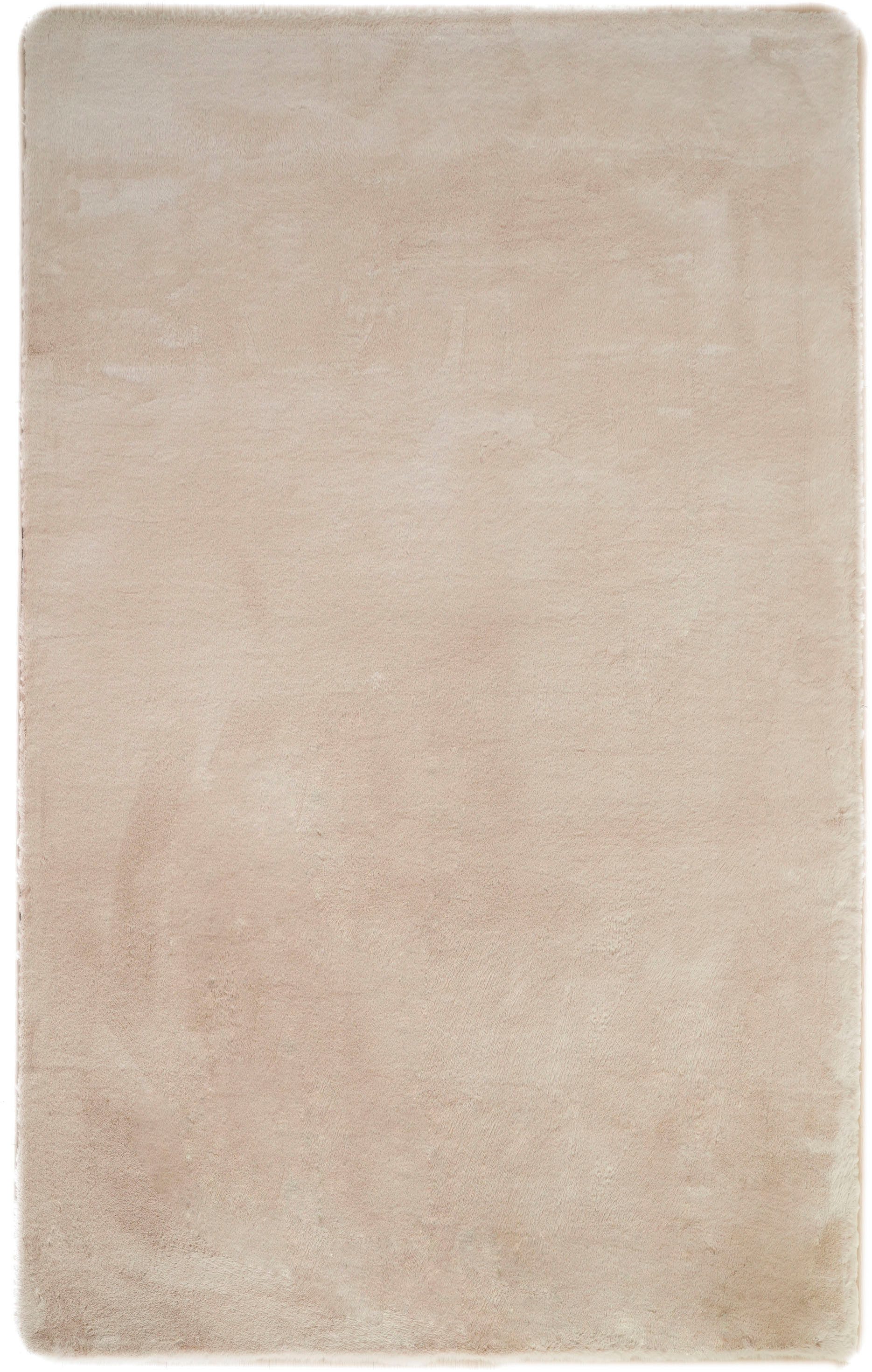 Bruno Banani Fellteppich Rabbit 2, Kunstfell Teppich, Modern, rechteckig, Höhe: 25 mm, Kaninchenfell-Haptik, sehr weich, Wohnzimmer, Schlafzimmer, Esszimmer