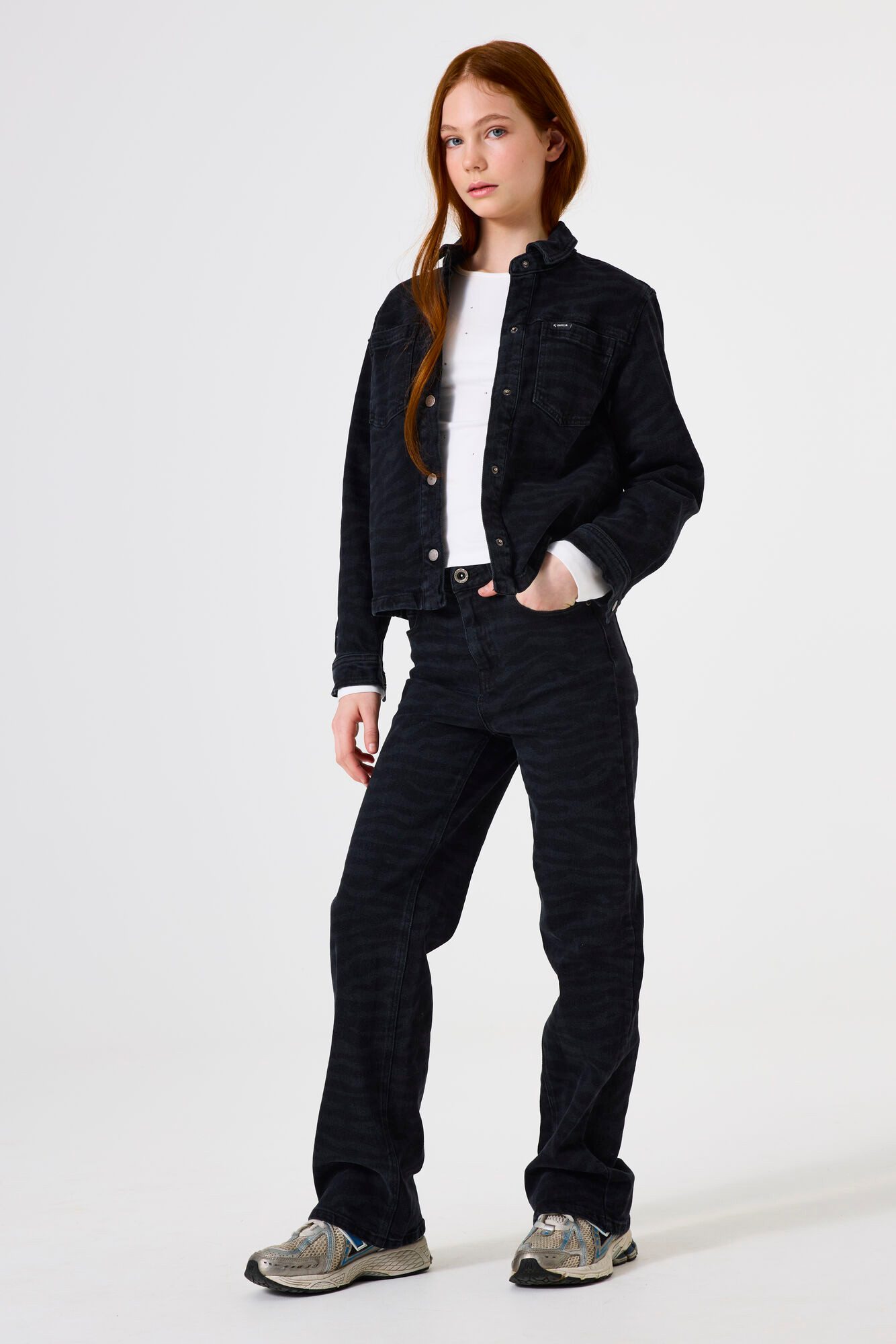 Garcia Jeansjacke colbert + gilet mit All-Over Print for GIRLS
