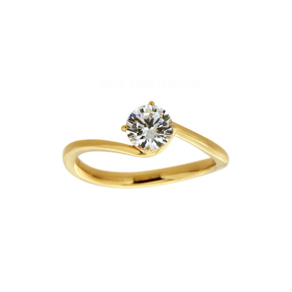 VIVENTY Fingerring Viventy 781381 Ring Damen Zirkonia Silber Gelbgold Vergoldet Gr. 54