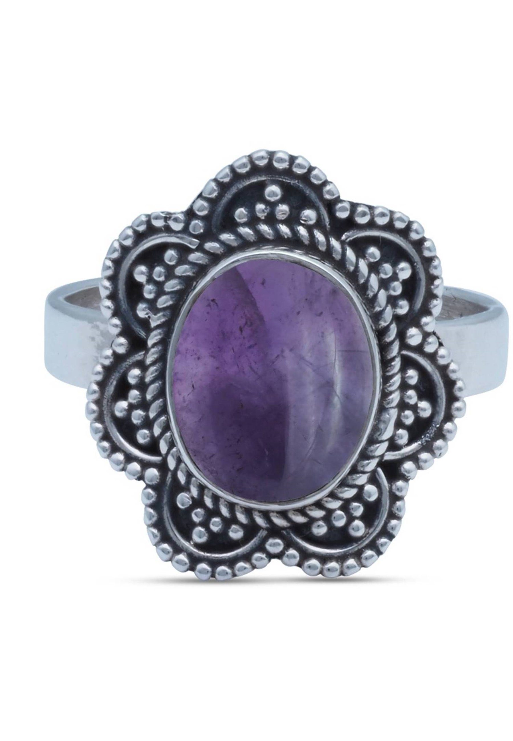 mantraroma Silberring 925er Silber mit Amethyst | Silberringe