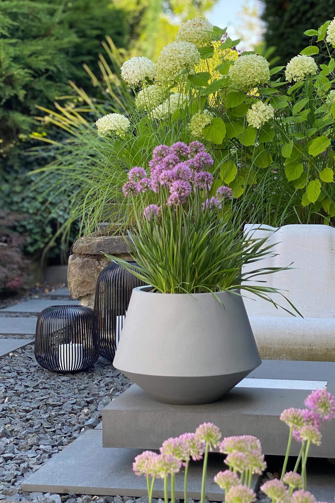 VIVANNO Blumentopf Fiberglas BERBELIT Rund - günstig online kaufen