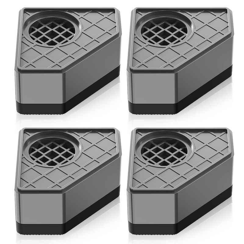 Silberstern Waschmaschinenuntergestell Fußmatten für Waschmaschine und Kühlschrank, 4 Stück Isolationsstoßdämpfer, rutschfeste Waschmaschinen-Fußpolster