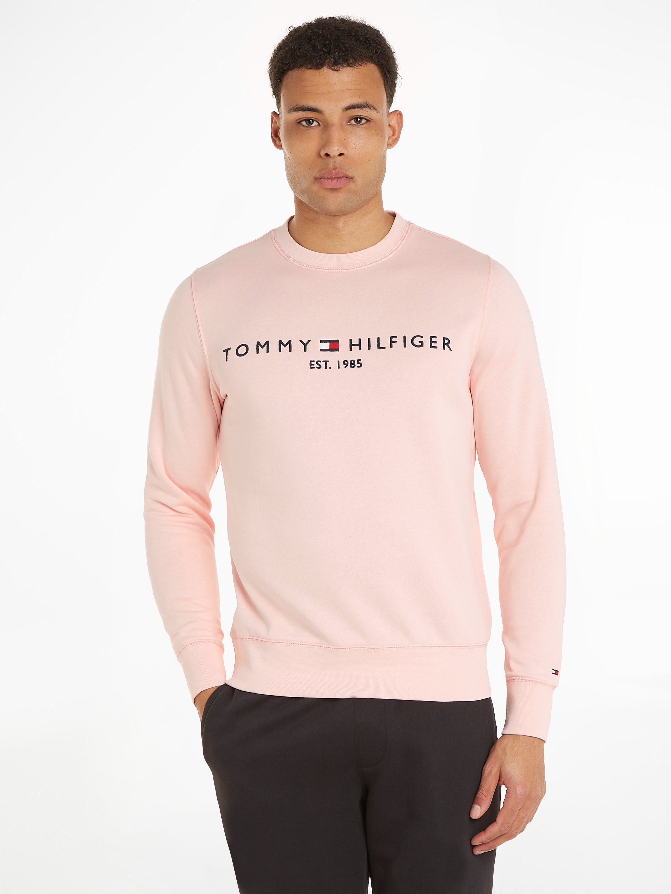 Tommy Hilfiger Sweatshirt TOMMY LOGO SWEATSHIRT mit klassischem Rundhalsausschnitt