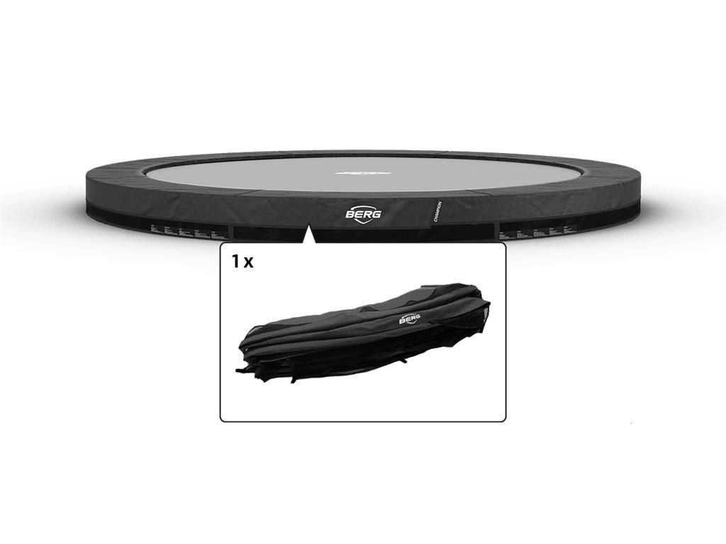 Trampolin-Randabdeckung Ersatzteil 380 cm rund grau - Champion InGround Federabdeckung