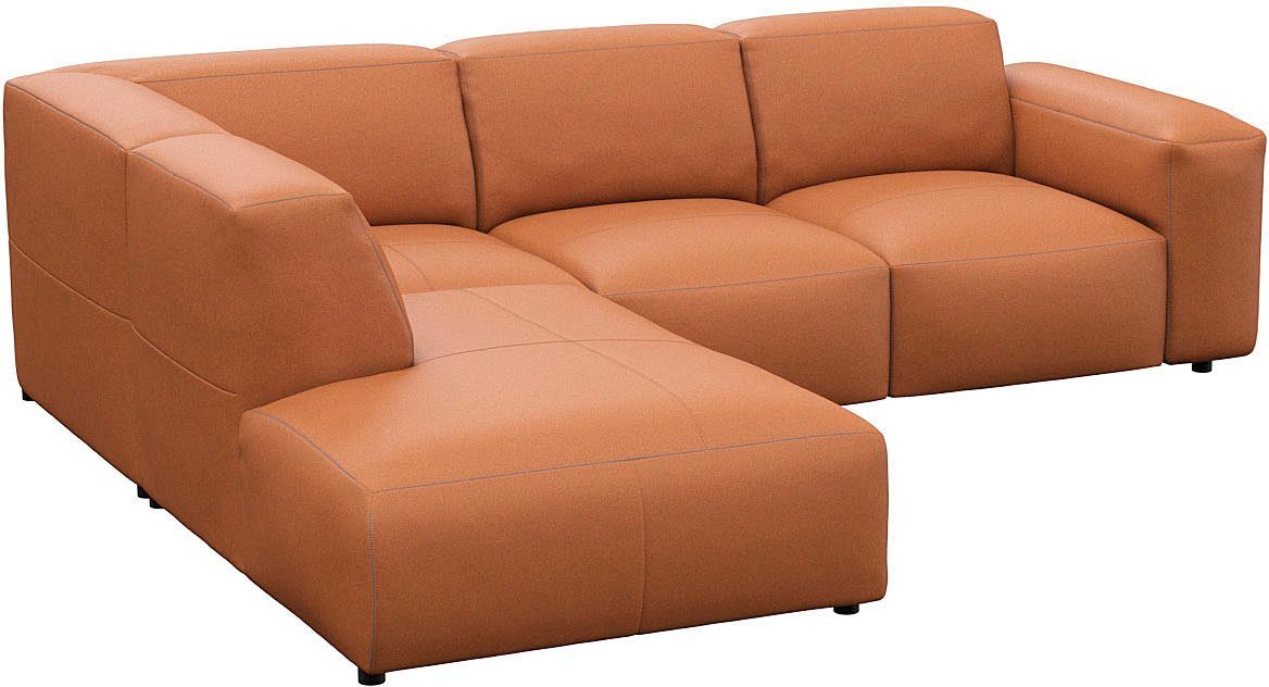 FLEXLUX Ecksofa Lucera, super bequem durch hochwertigen Sitzaufbau mit Kaltschaum, modern & anschmiegsam, L-Form, Designsofa