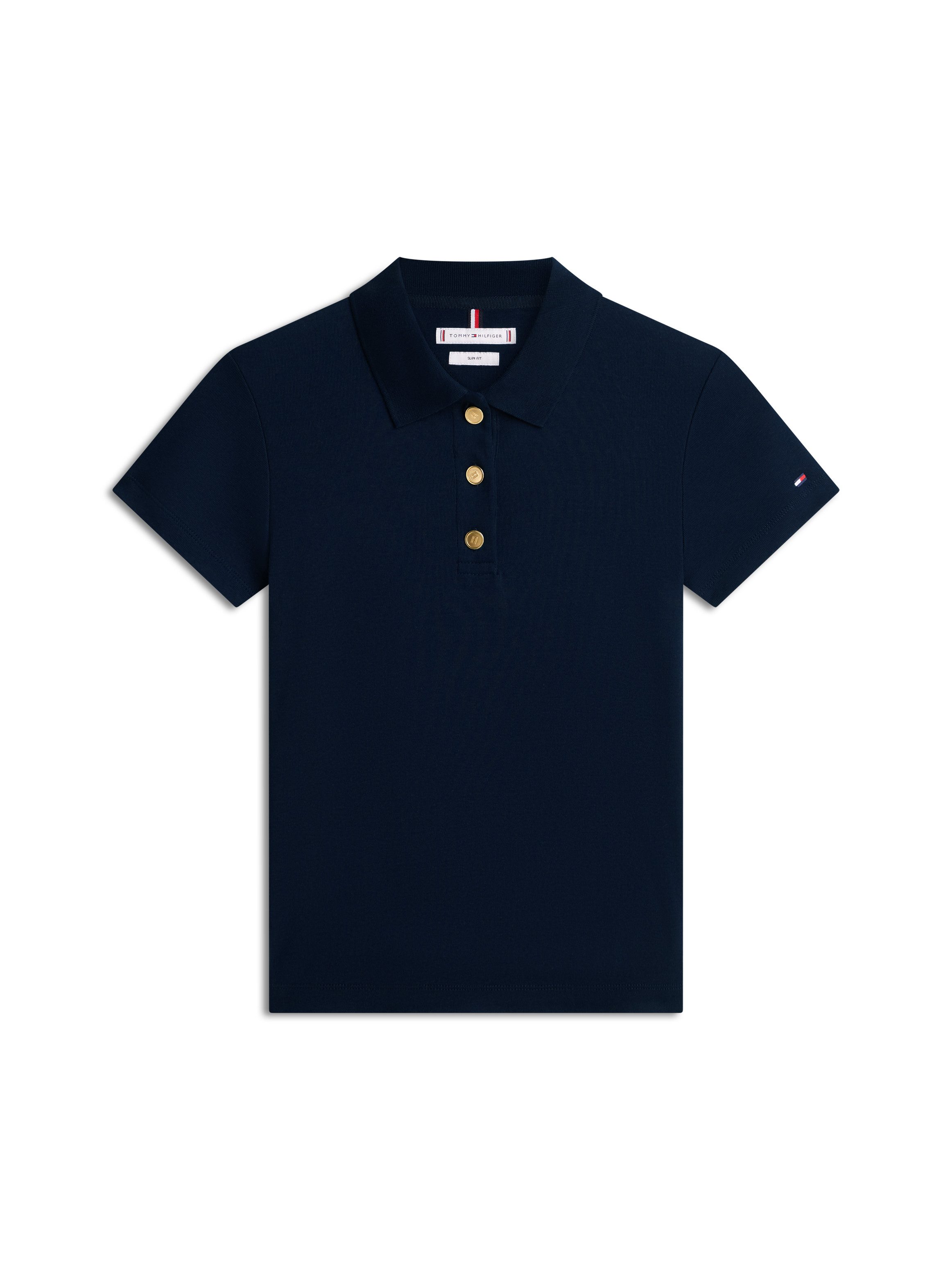 Tommy Hilfiger Poloshirt GOLD BUTTON SLIM SS POLO – Bild 5 von 5