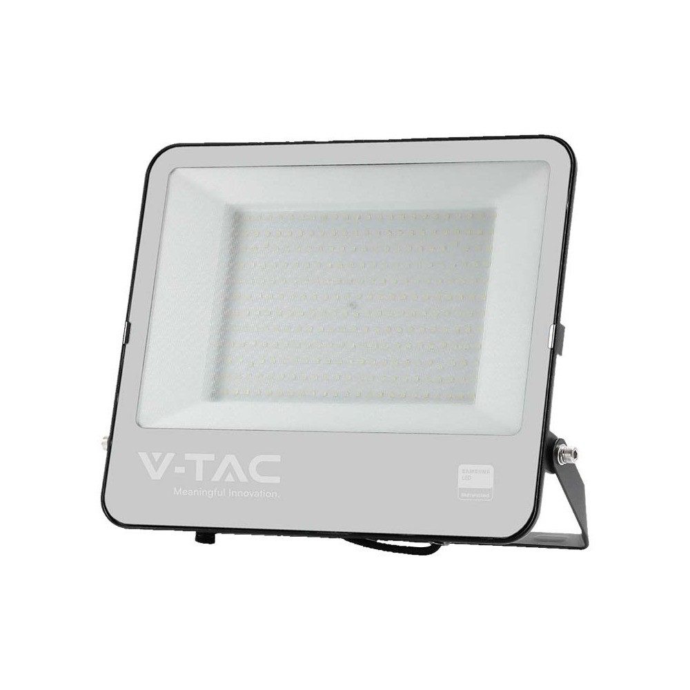 V-TAC LED Flutlichtstrahler, LED-Leuchtmittel fest verbaut, Kaltweiß, Tageslichtweiß, LED Außenwandstrahler Glas Spot beweglich Flutlicht schwarz L 40,25 cm