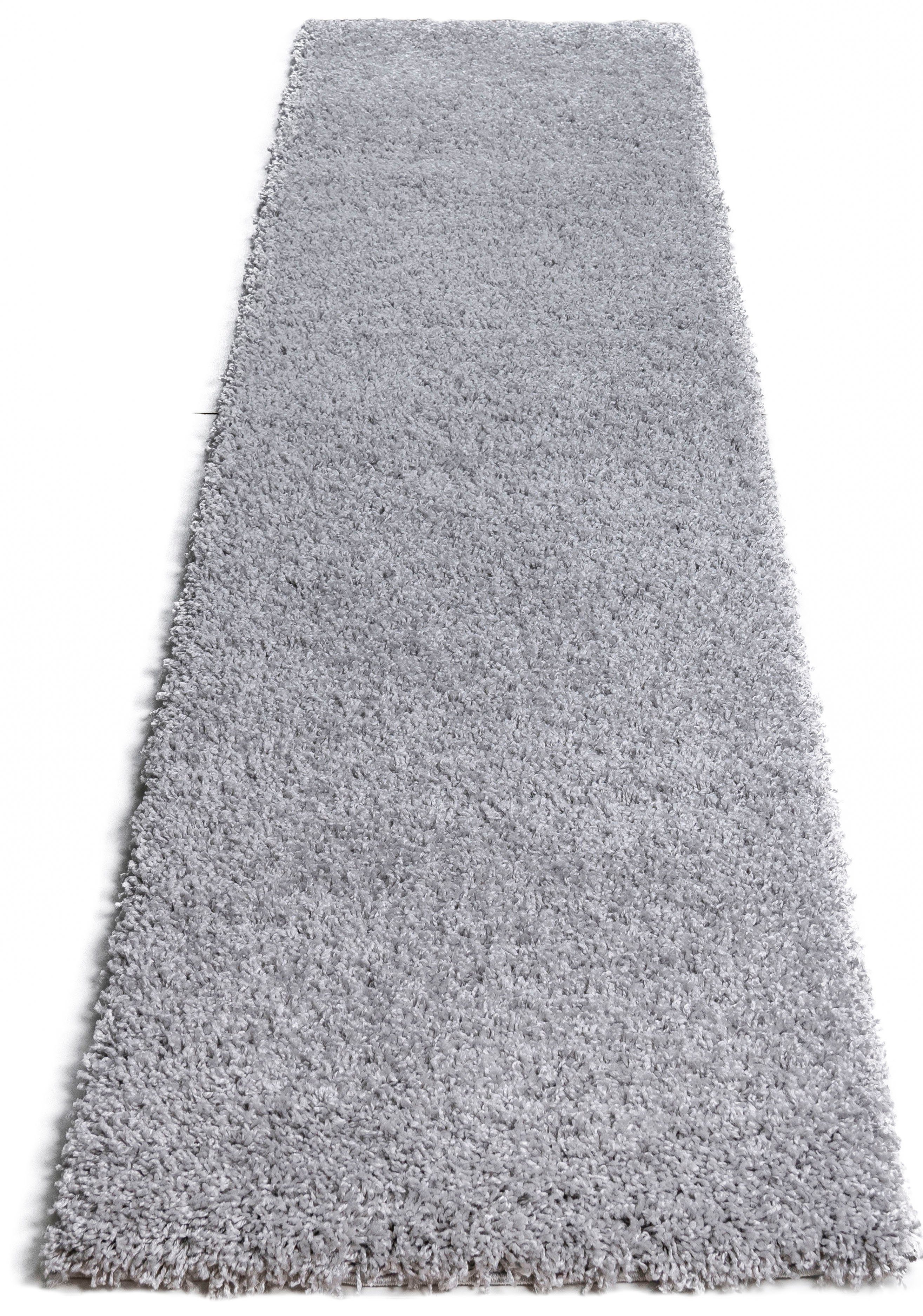 Bruno Banani Läufer Shaggy Soft, rechteckig, Höhe: 30 mm, Läufer, Brücke, gewebt, Uni-Farben, besonders weich