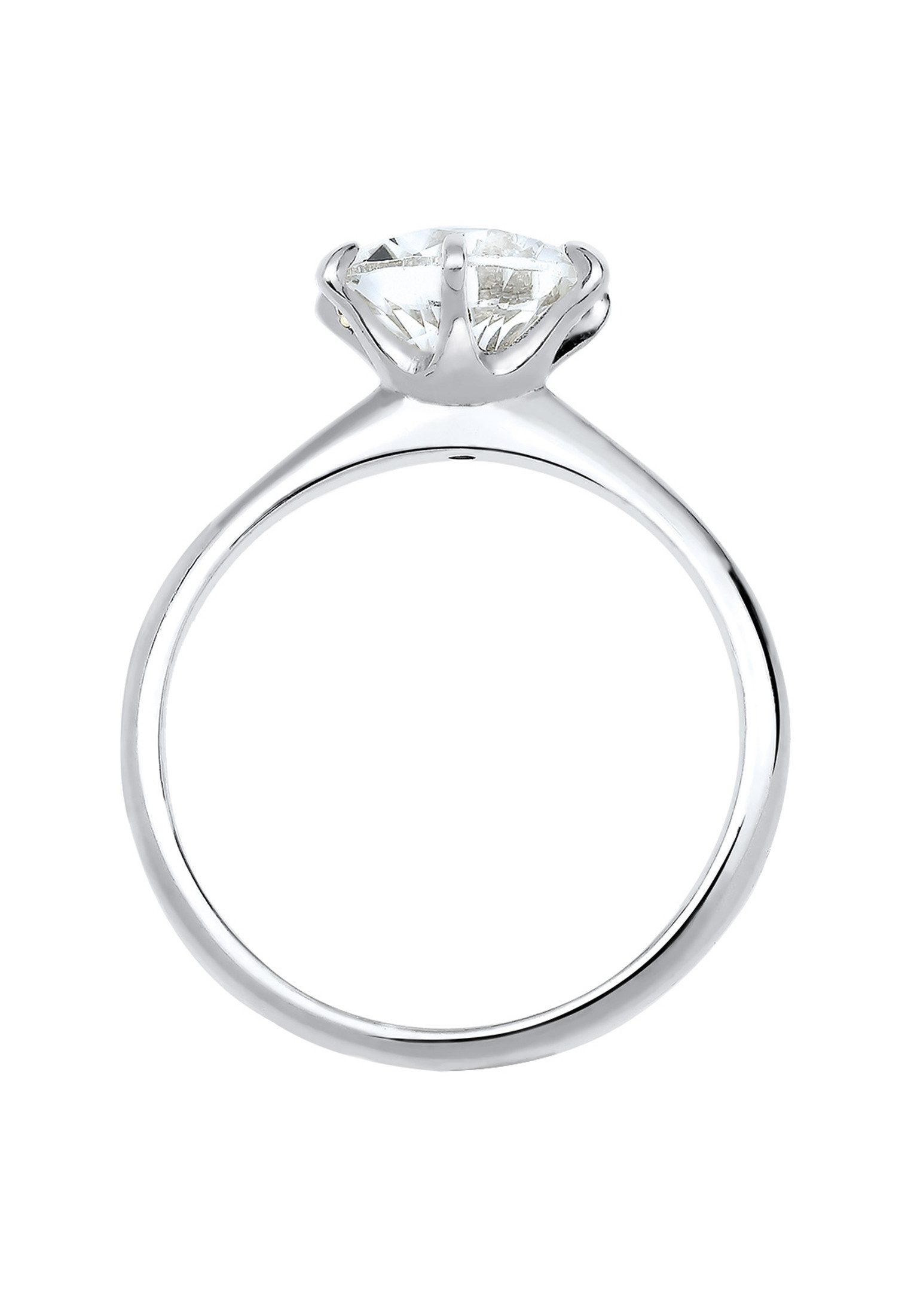 Elli Verlobungsring Verlobungsring Weiß 925 Silber, mit Kristallen von Swarovski®