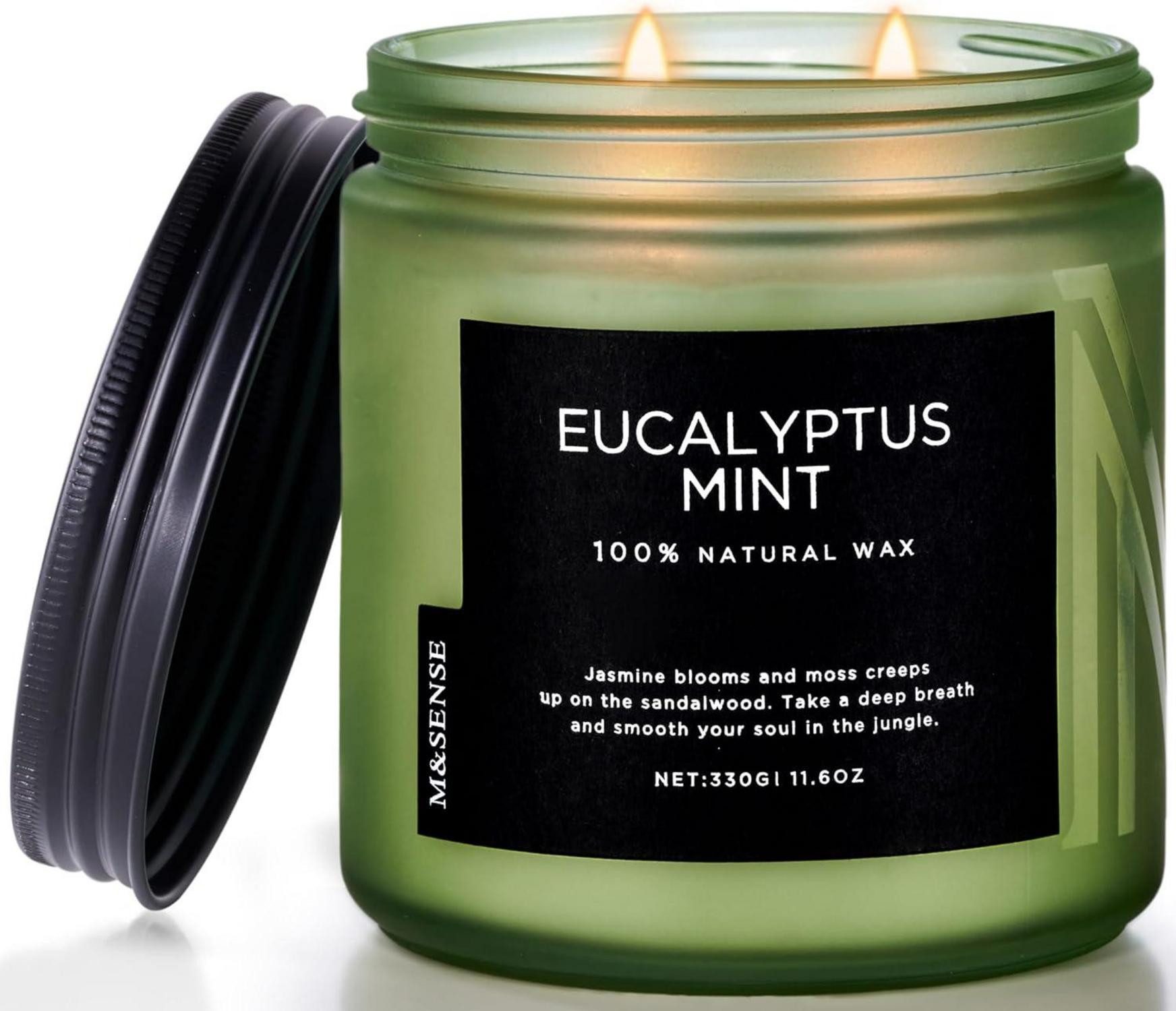 M&SENSE Duftkerze Duftkerze Eukalyptus Minze, 330g günstig online kaufen