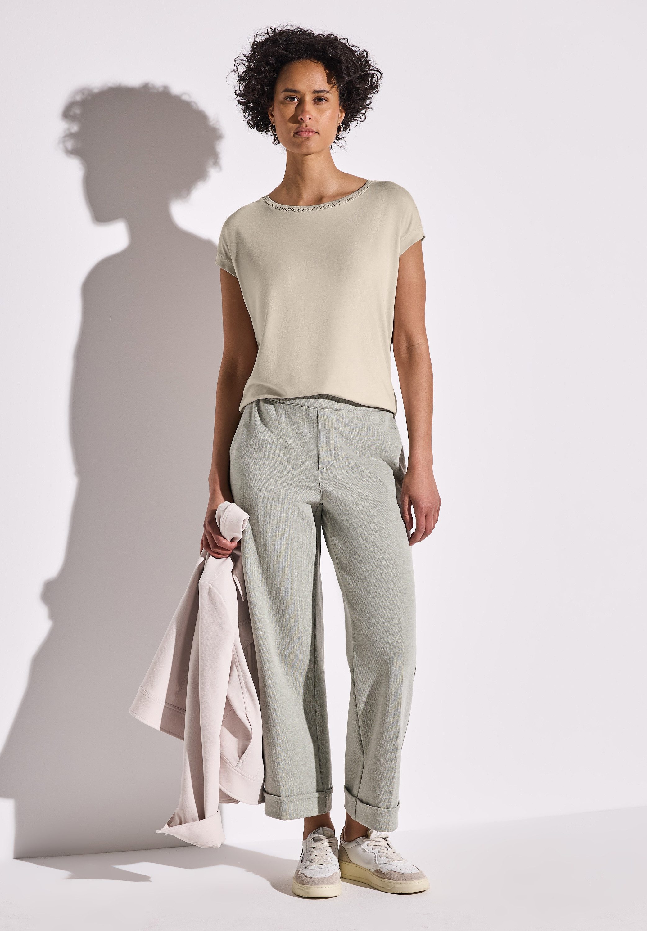 STREET ONE T-Shirt mit U-Boot-Ausschnitt