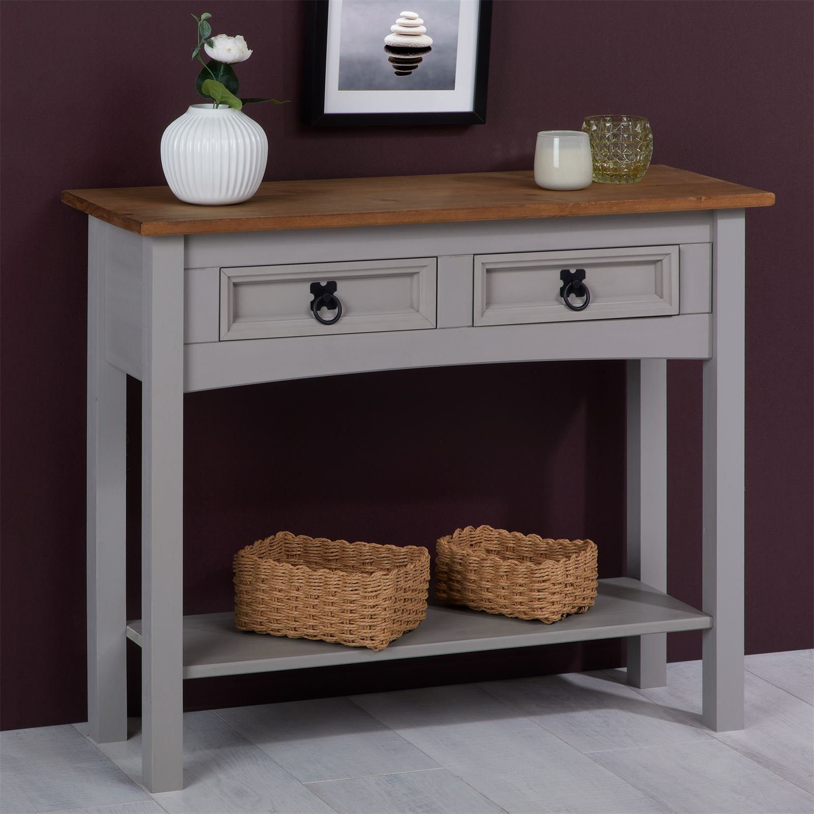 CARO-Möbel Konsolentisch RAMON, Konsolentisch Beistell Anrichte Kiefer mass günstig online kaufen