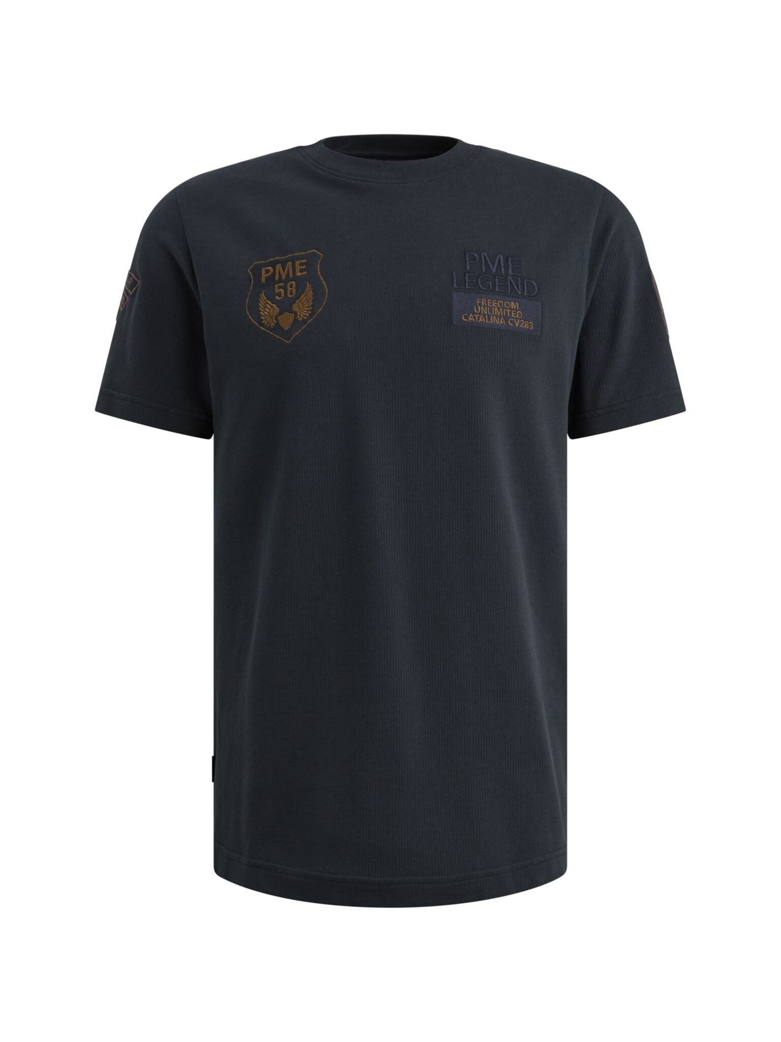 T-Shirt Short sleeve r-neck flat waffle jersey