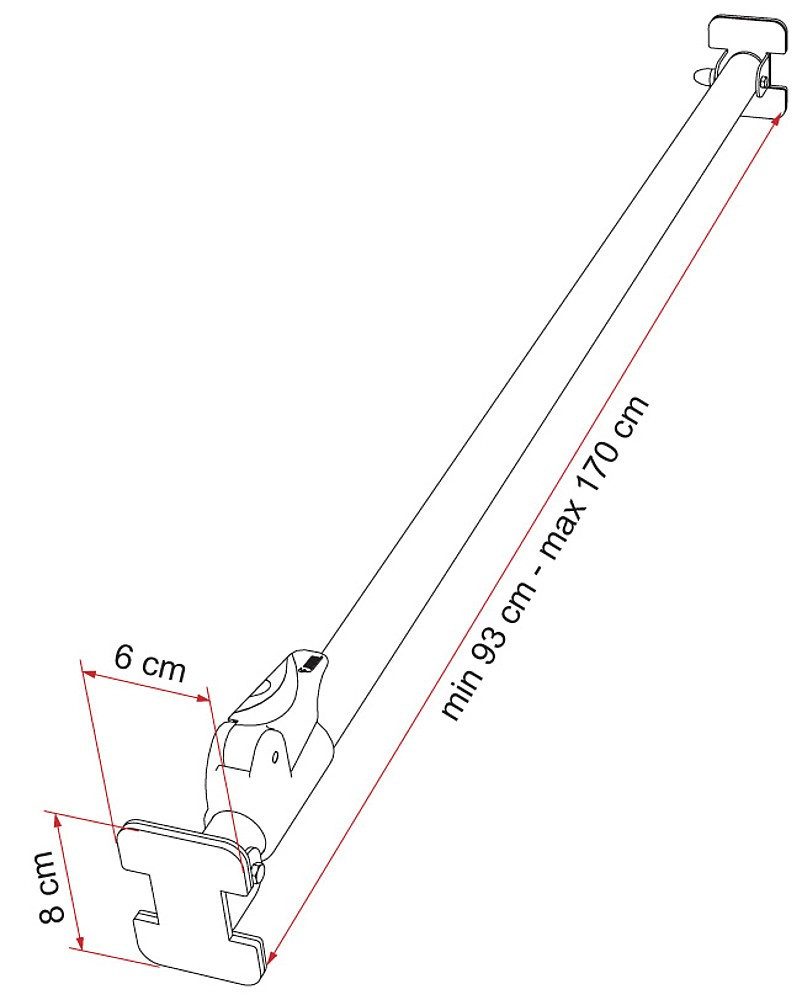 Fiamma Kfz-Sicherungshalter Fiamma Sicherungsstange Transportsicherungs-Stange Luggage Bar