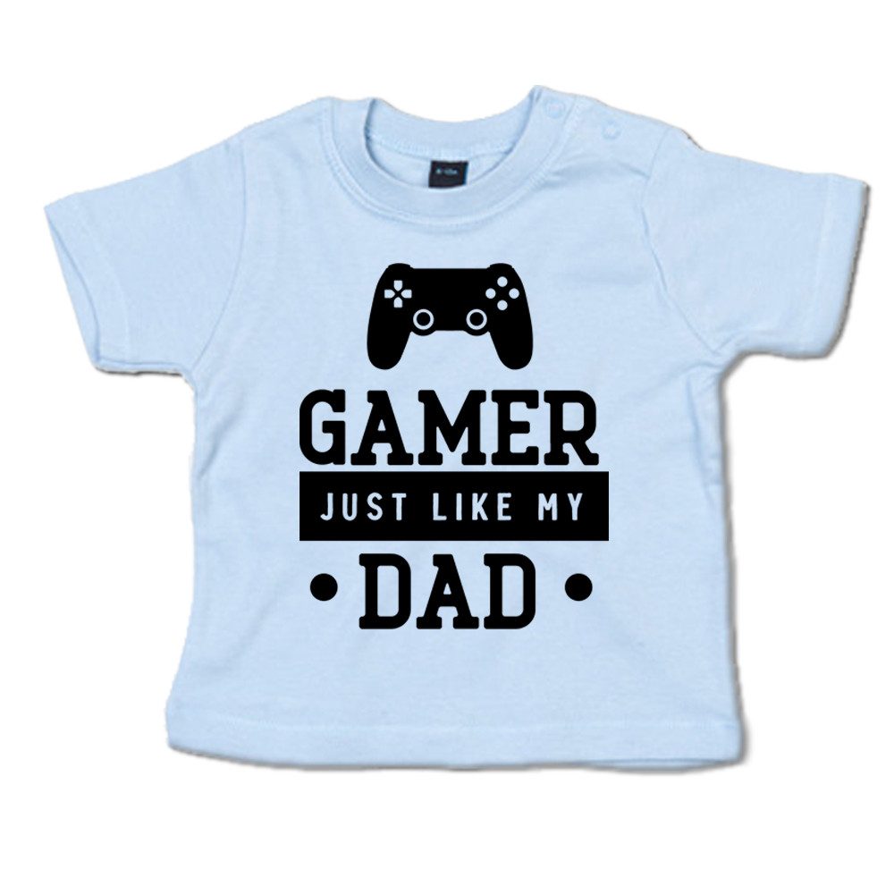 G-graphics T-Shirt Gamer just like my Dad Baby T-Shirt, mit Spruch / Sprüche / Print / Aufdruck