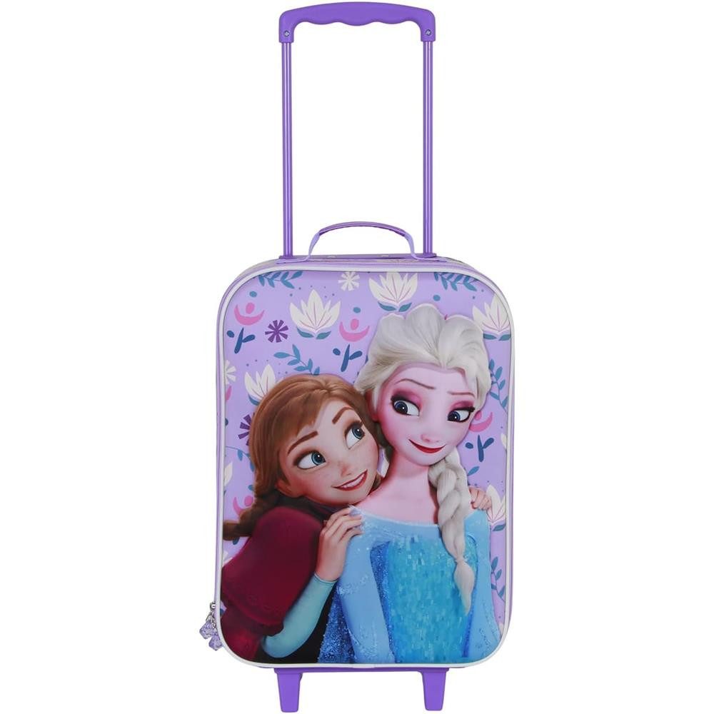 Karactermania Kinderkoffer 3D Disney Die Eiskönigin 2 Frozen Elsa Trolley Reisekoffer Koffer, Kinder-Trolley-Koffer im Soft 3D Design