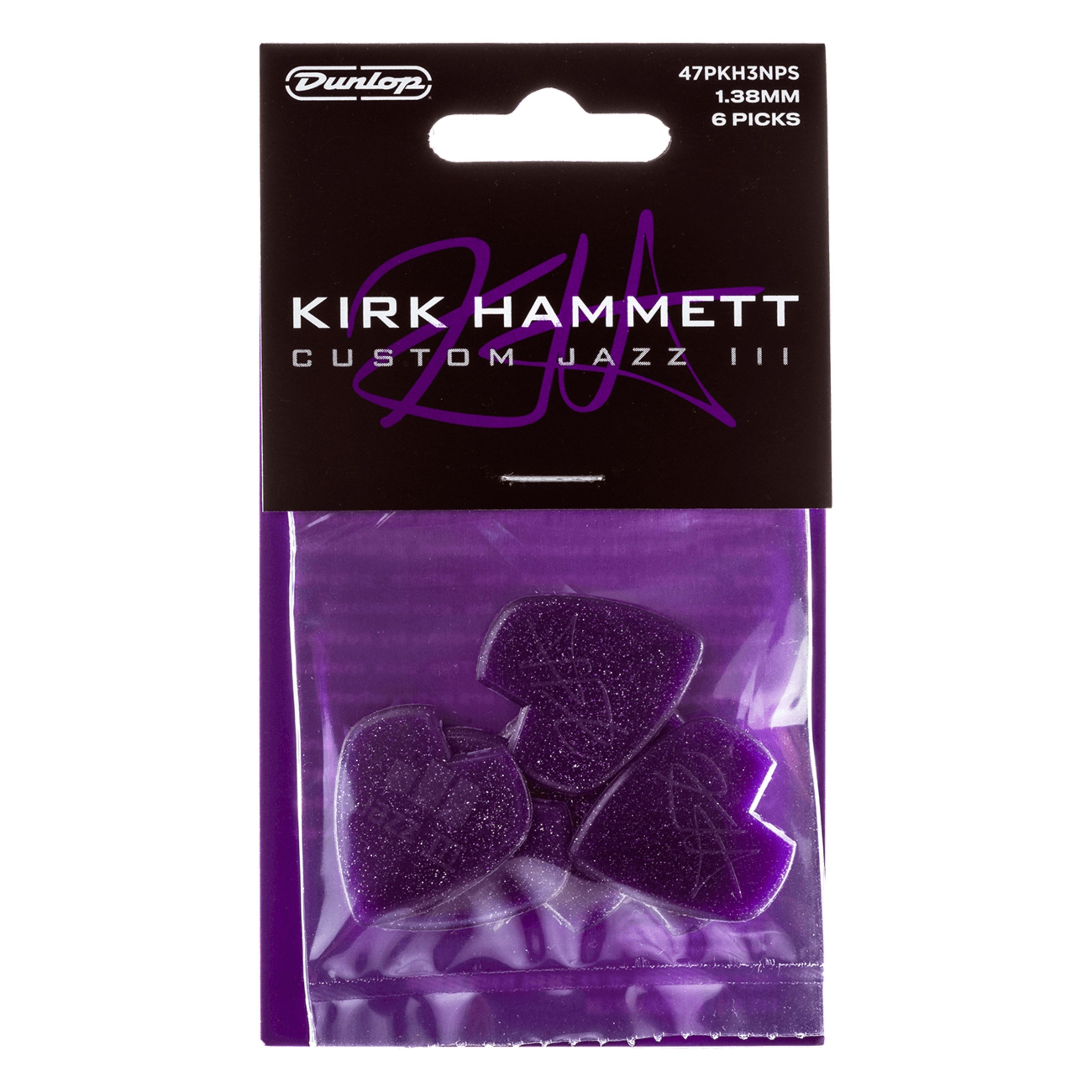 Dunlop Plektrum, 47PKH3NPS Kirk Hammett Jazz III Picks - Plektren Set