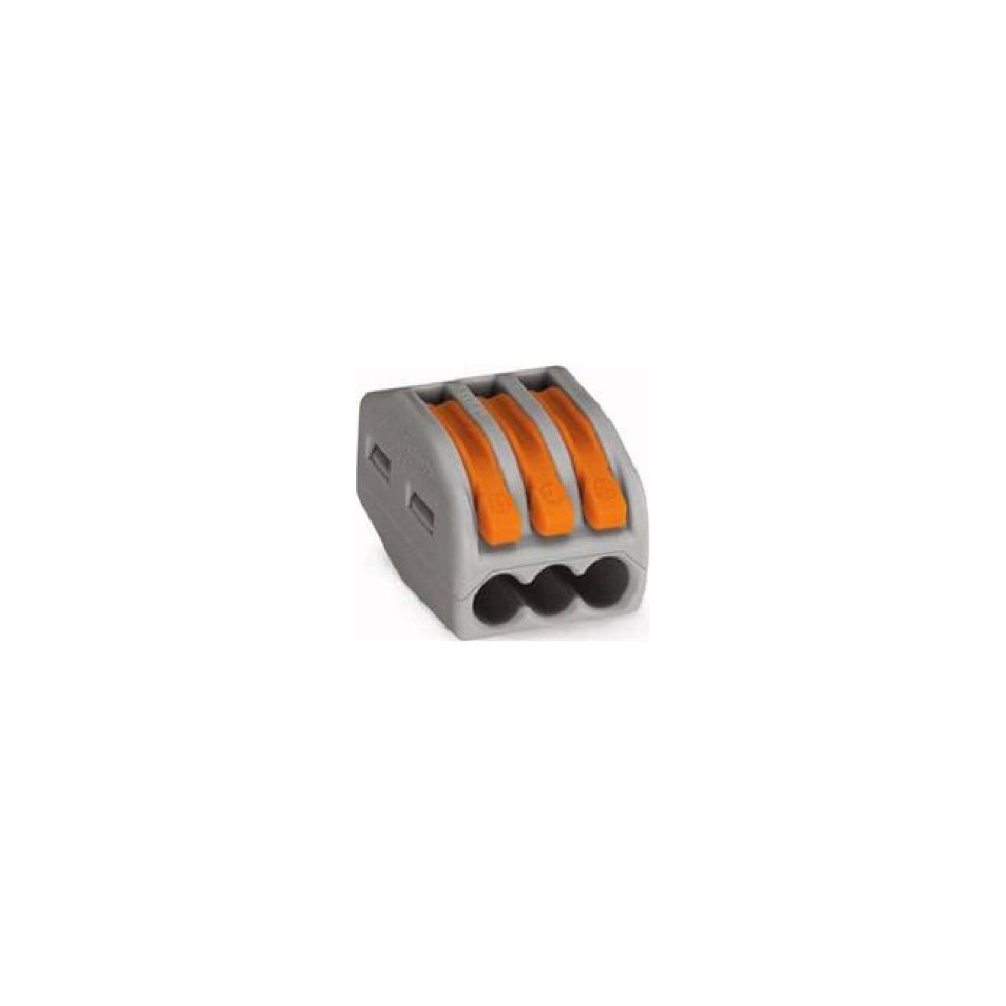 WAGO Koax-Kabelverbinder WAGO GmbH& Co. KG Verbindungsklemme 3x0,08-4qmm gr 222-413 50 Stk