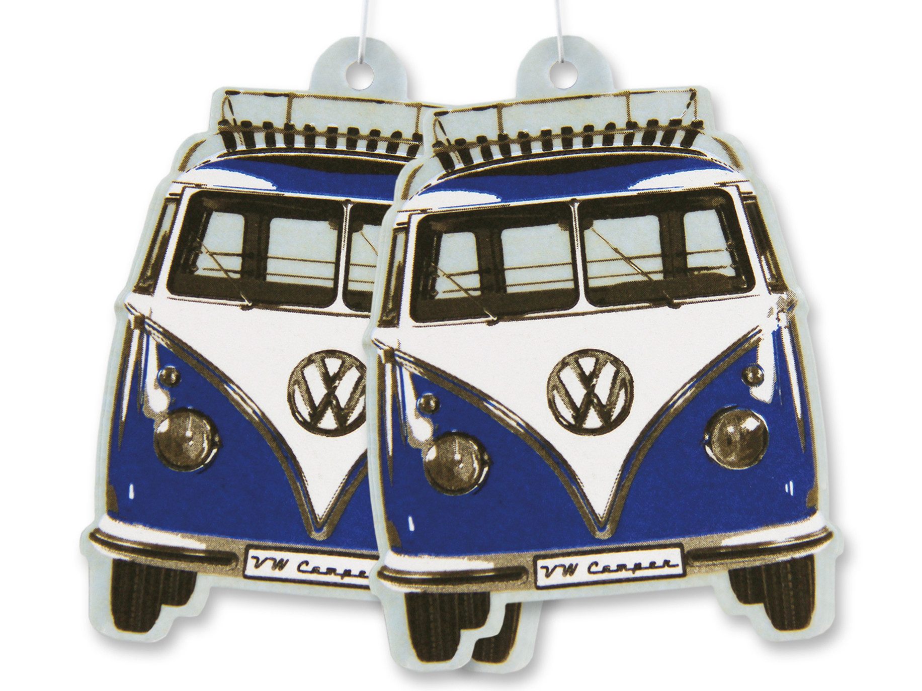 VW Collection by BRISA Raumduft Volkswagen Lufterfrischer fürs Auto (mit verschiedenen Duftnoten, 2-St., (1 Paar) oder einzeln erhältlich), Duftbaum Ocean im VW T1 Bulli Design