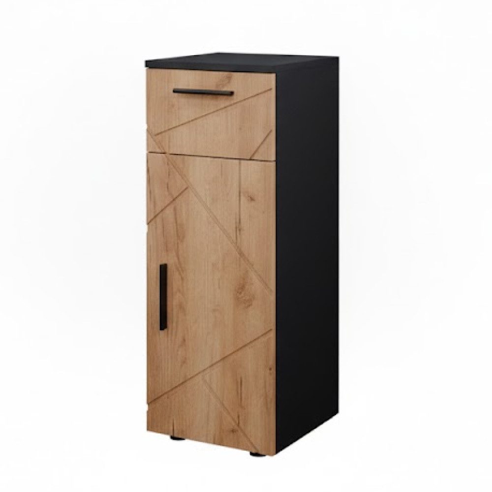 Vicco Midischrank Irma, Anthrazit/Eiche, 30 x 81 cm