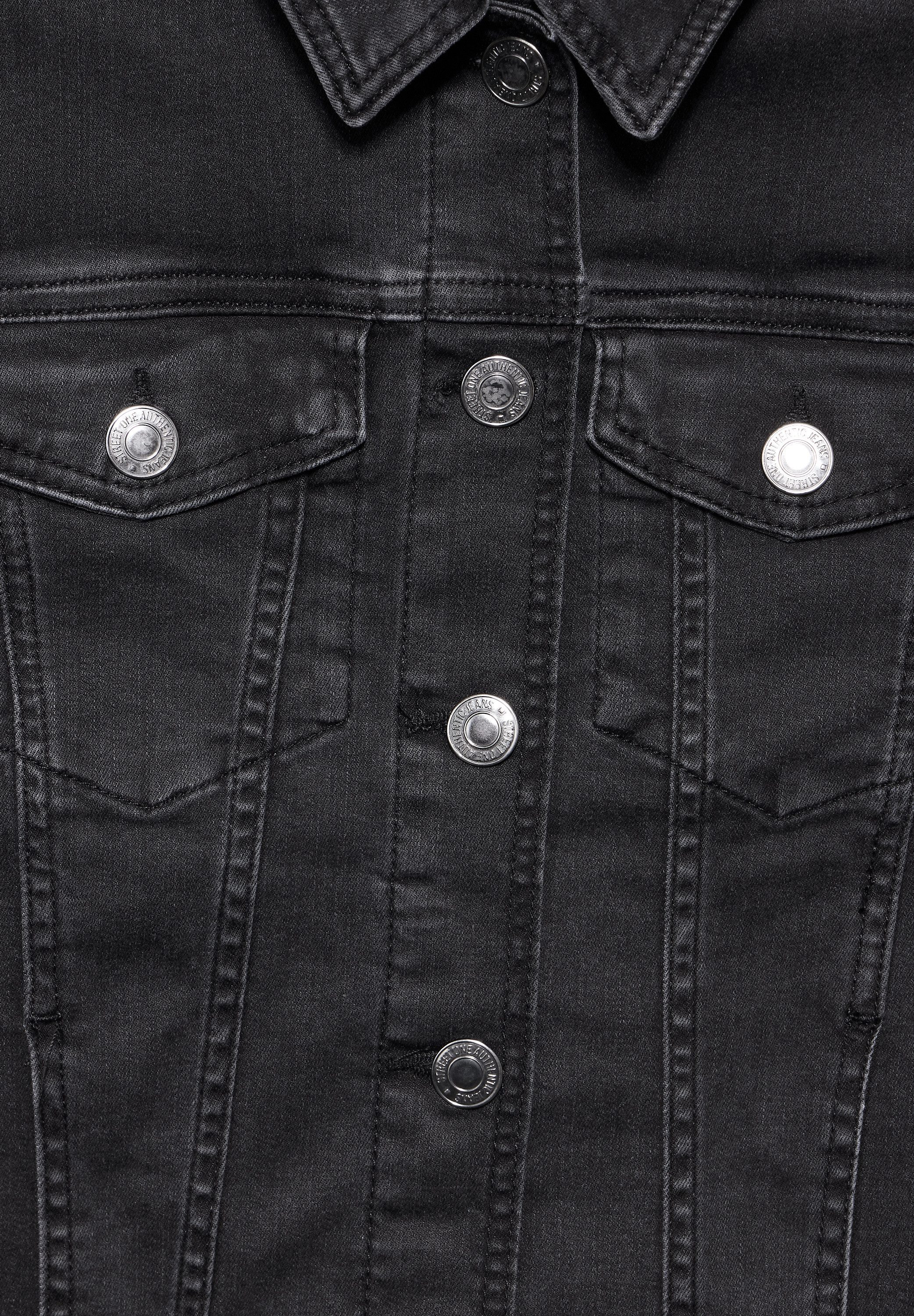 STREET ONE Jeansblazer Jacke im Washed-Look